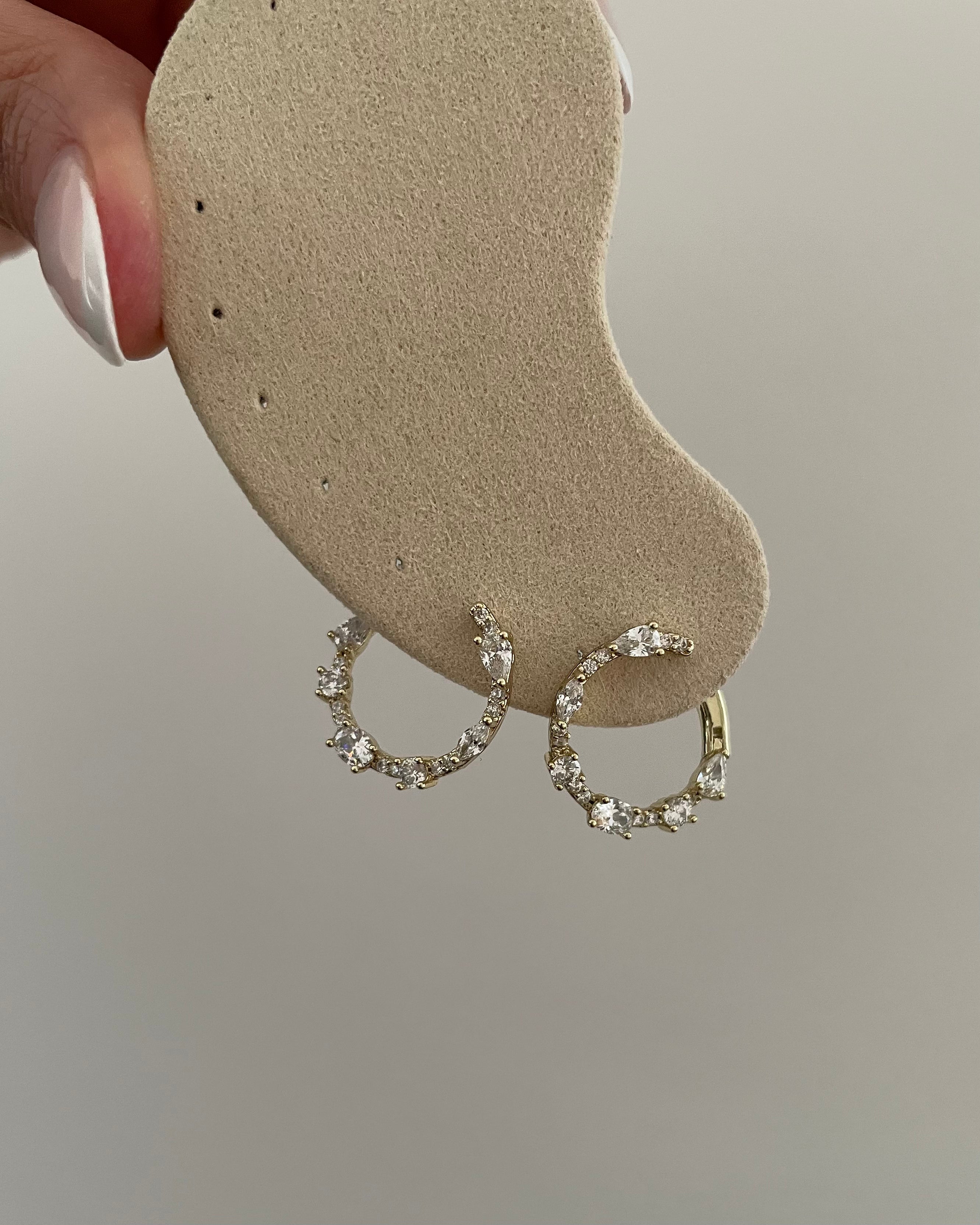 Ohringe VIP Circle Shine -14K vergoldet