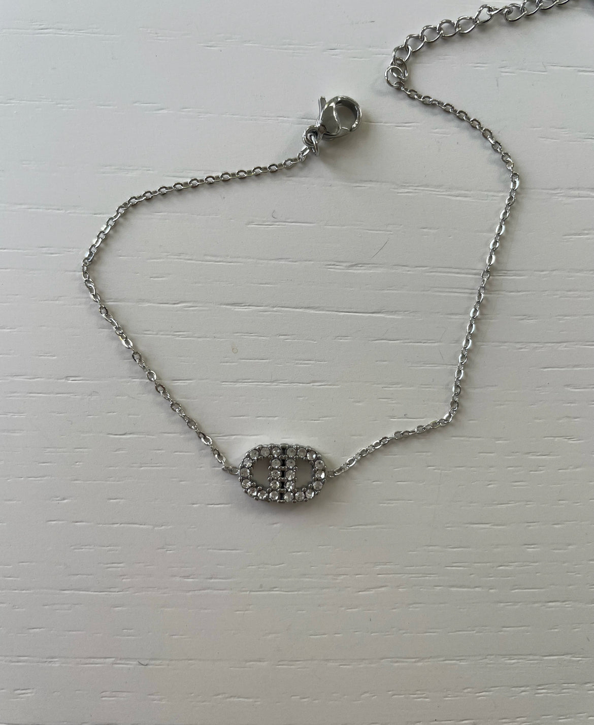 DD Simli Gümüş Bileklik