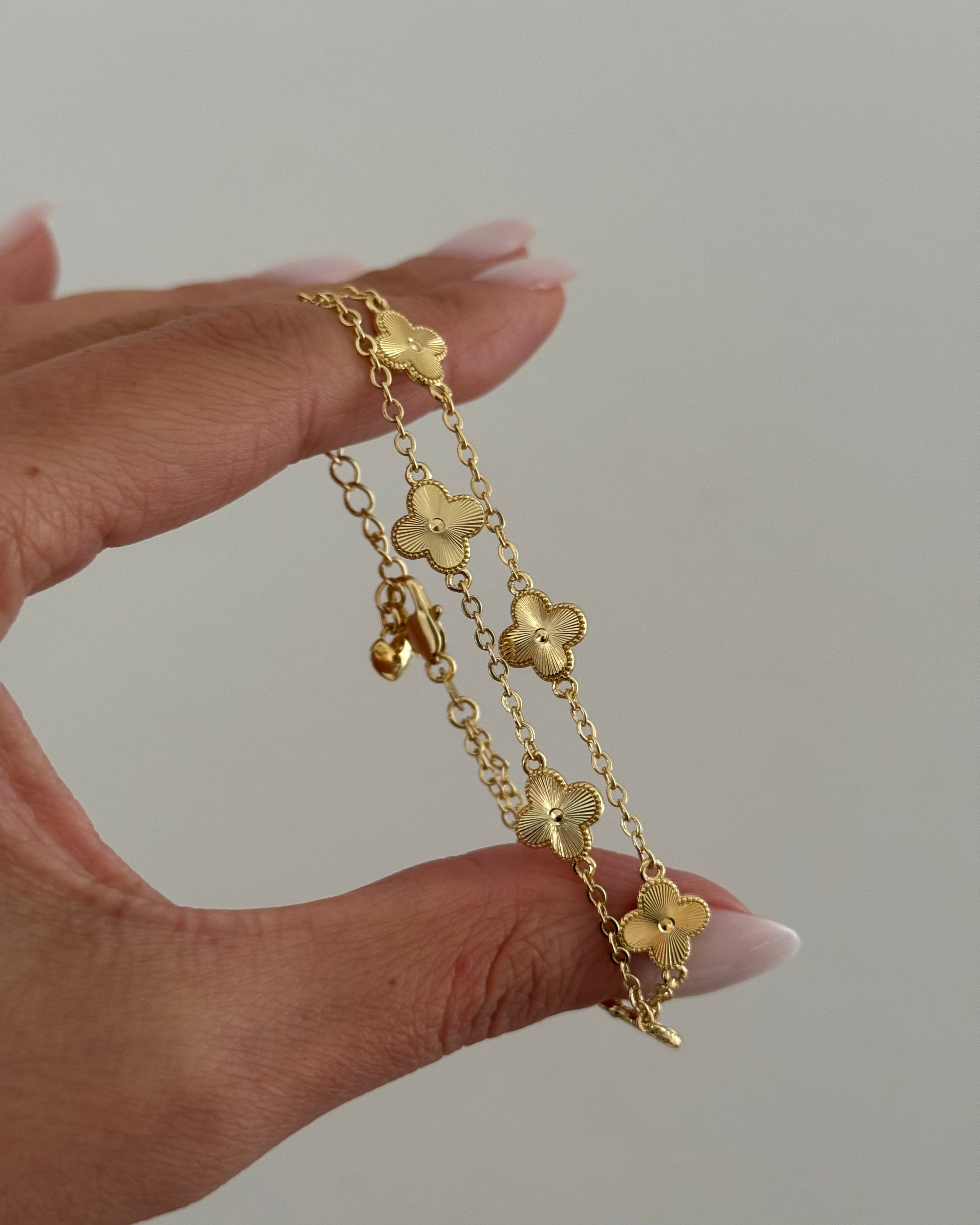 Armband VIP Fine Layer Clover -14K vergoldet