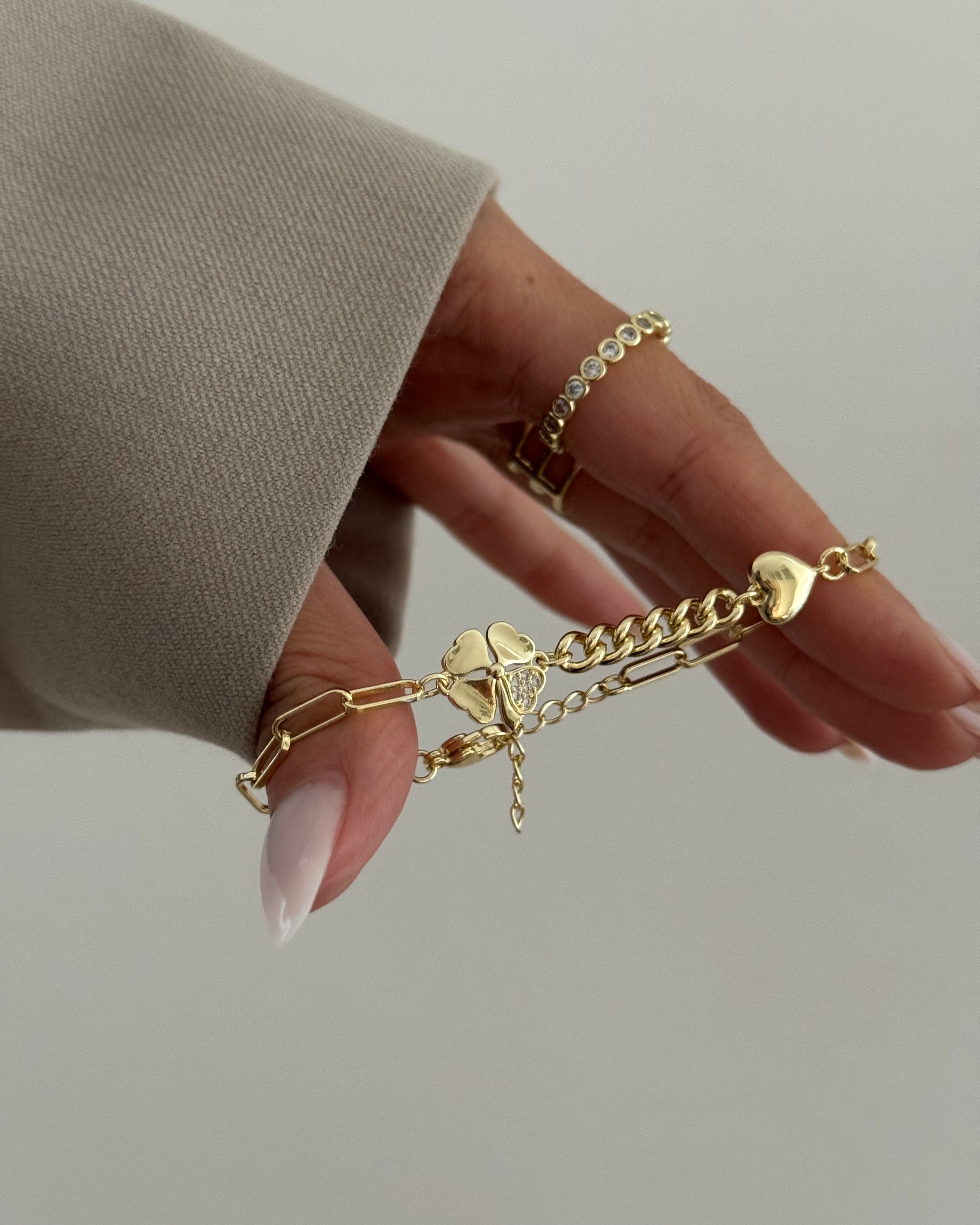 Armband VIP Chic Clover -14K vergoldet