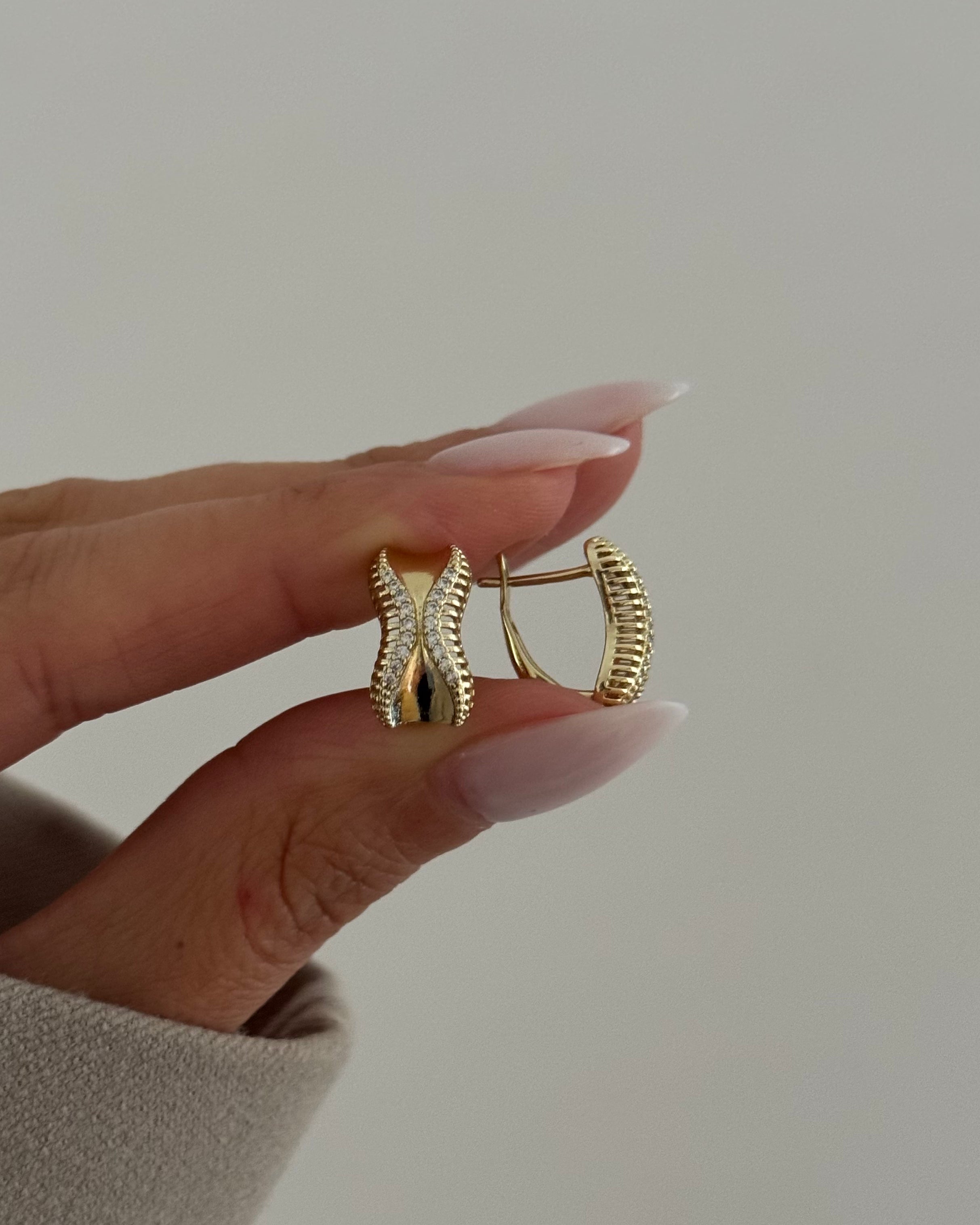 Ohrringe VIP X Wave -14K vergoldet