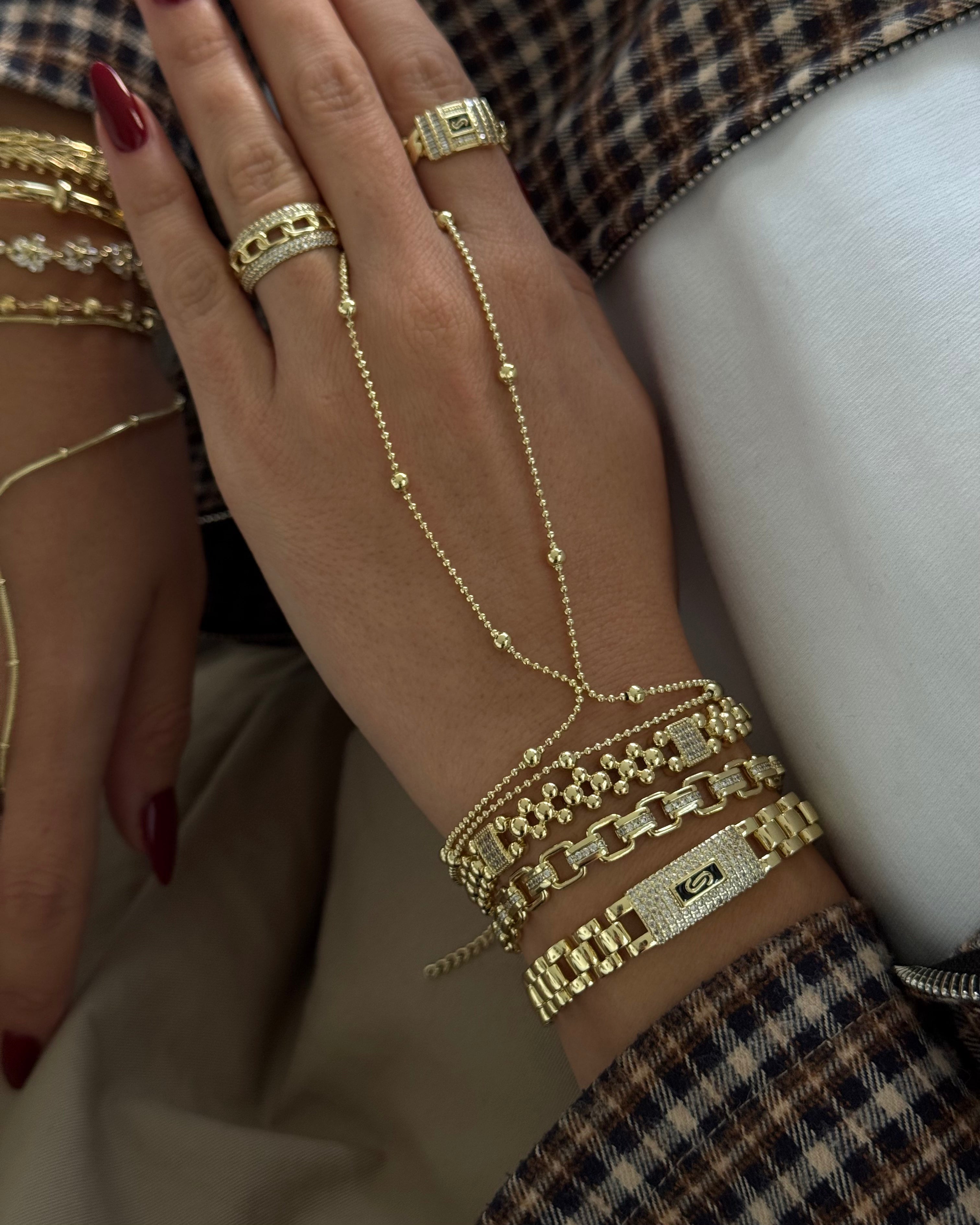 Hand Chain VIP Topcuk -14K vergoldet