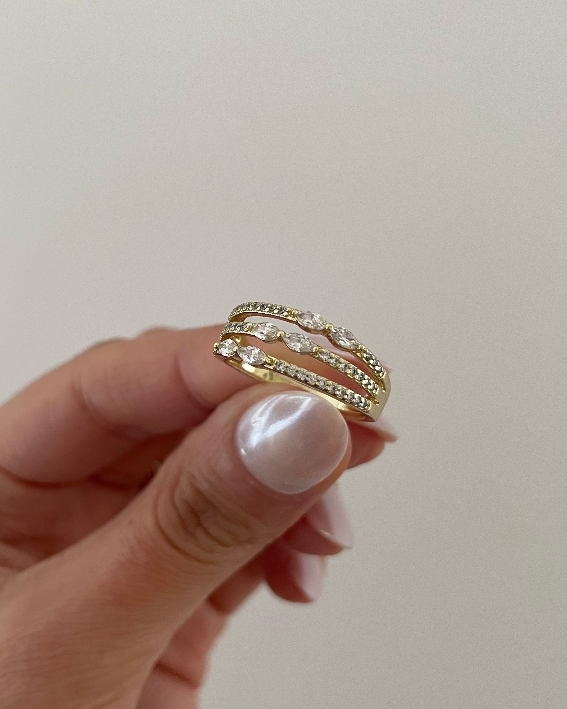 Ring VIP Layer Drop -14K vergoldet