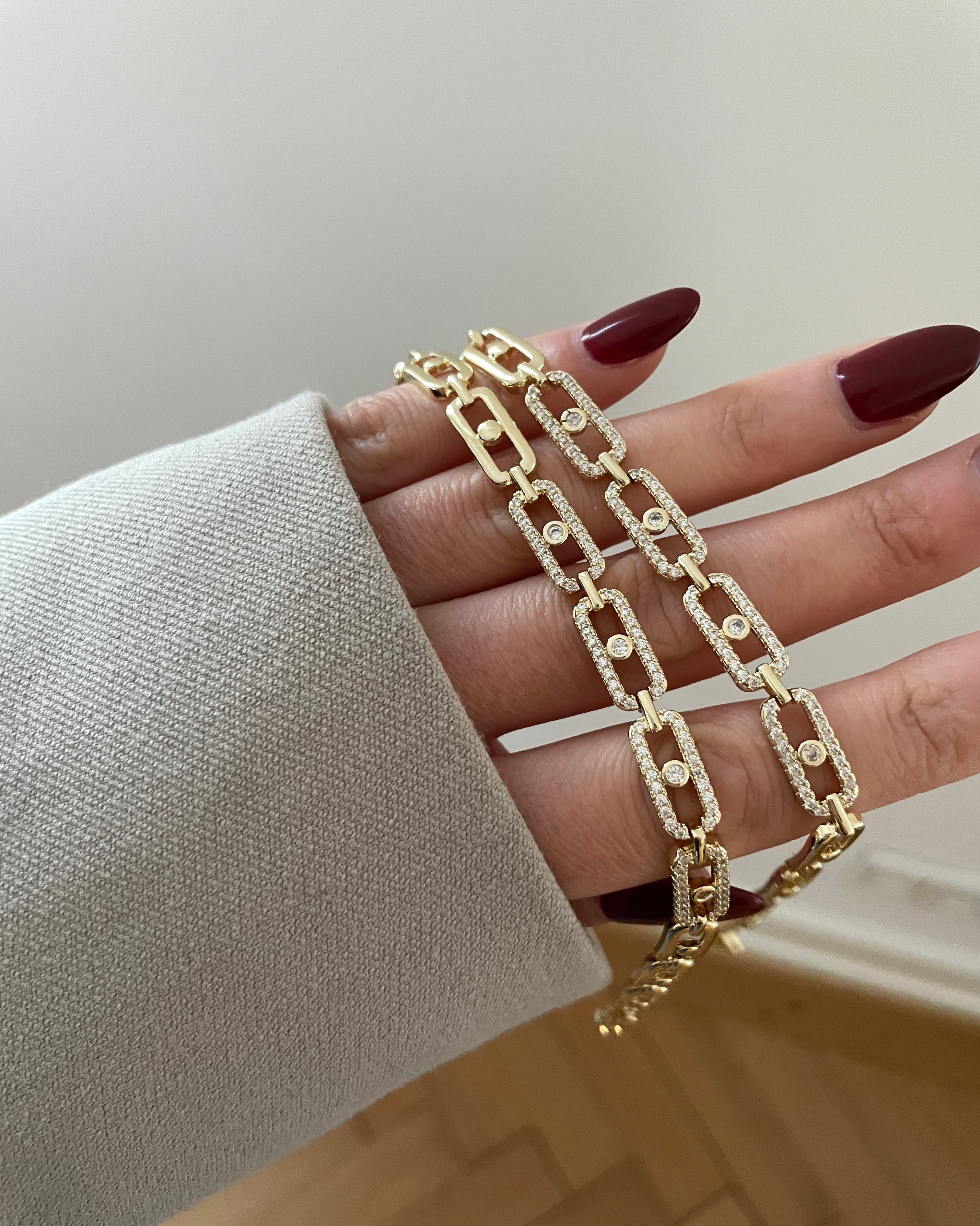 Armband VIP Chain Mireva - 14K vergoldet