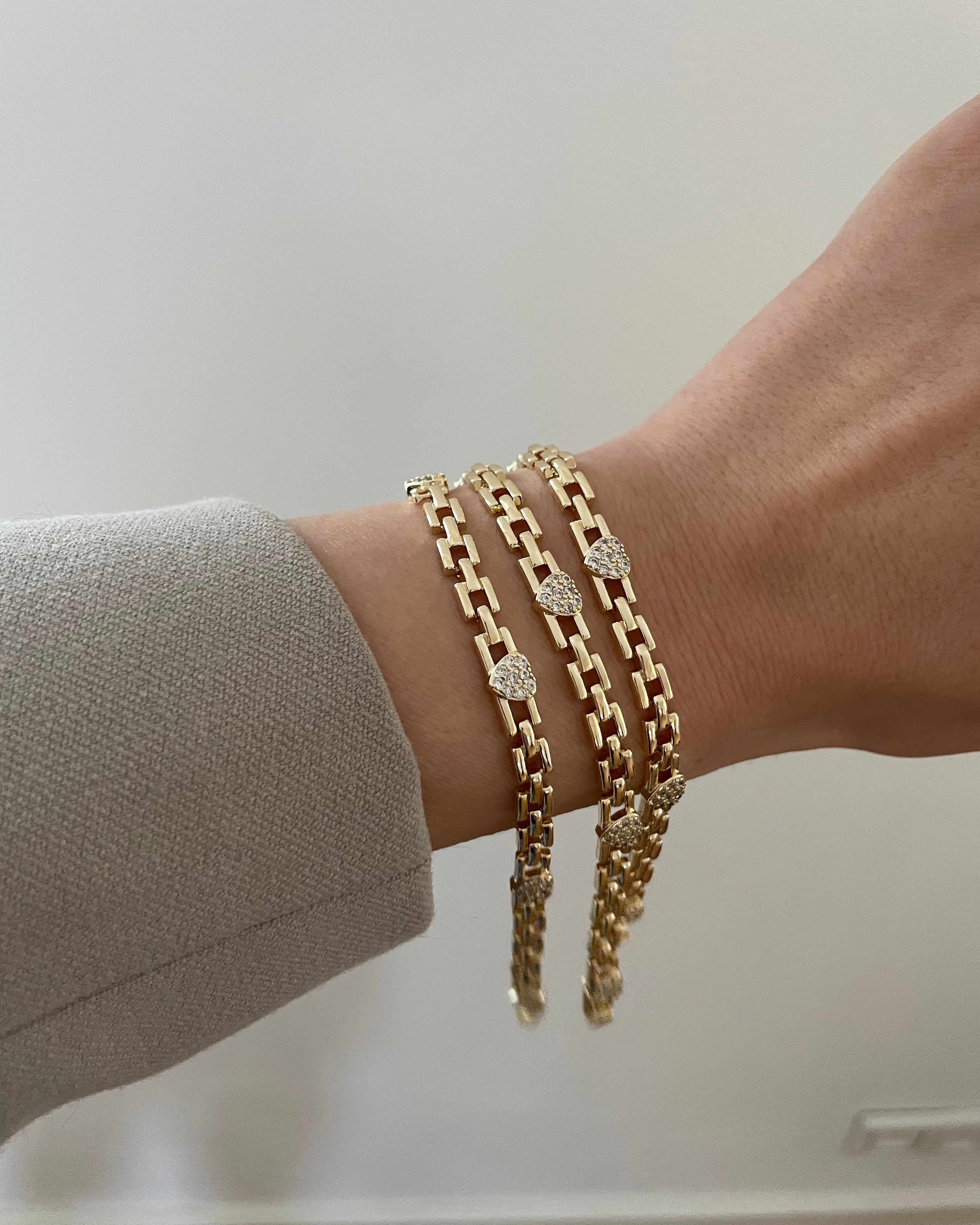 Armband VIP Chain Heart - 14K vergoldet