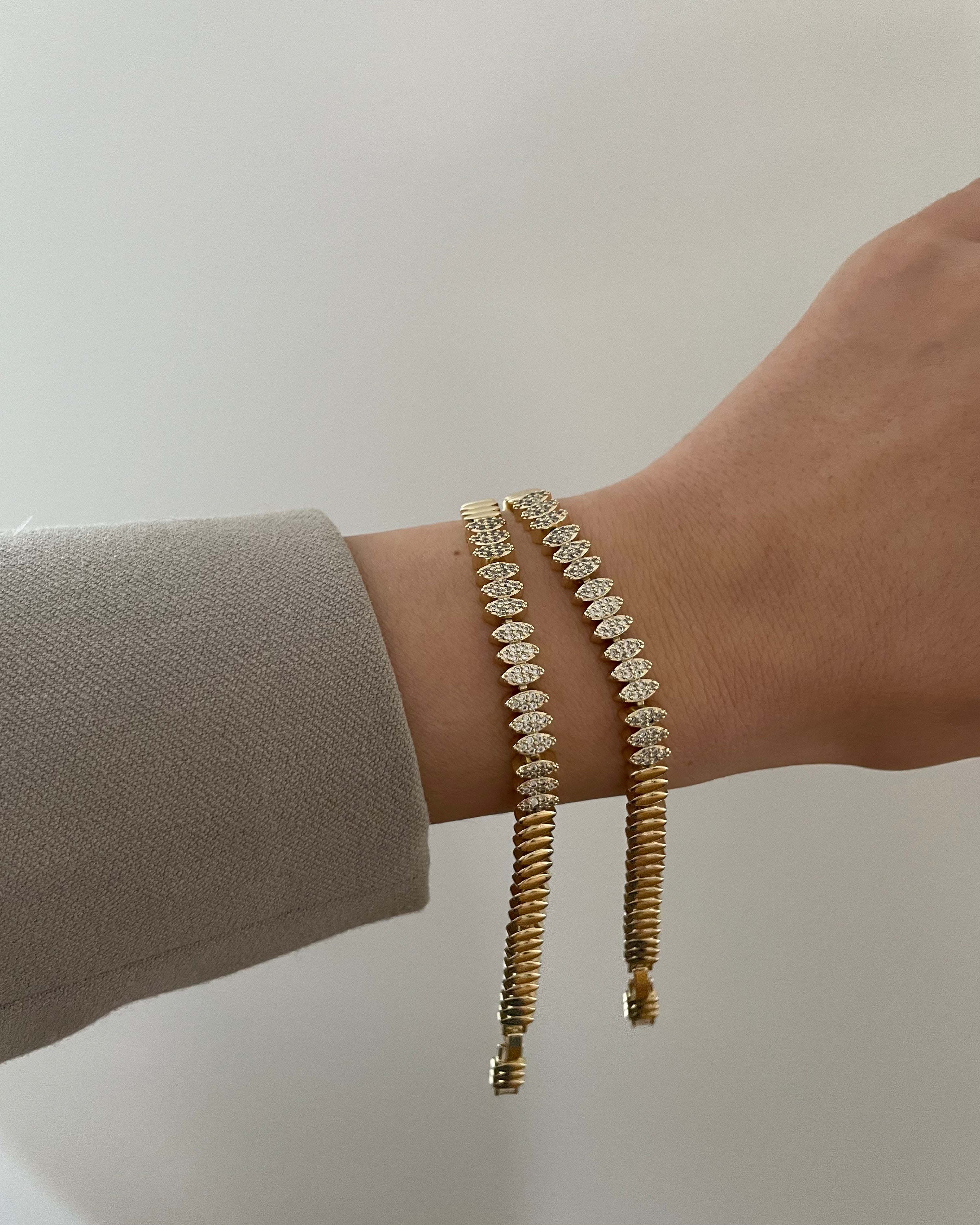 Armband VIP Oval Drop - 14K vergoldet