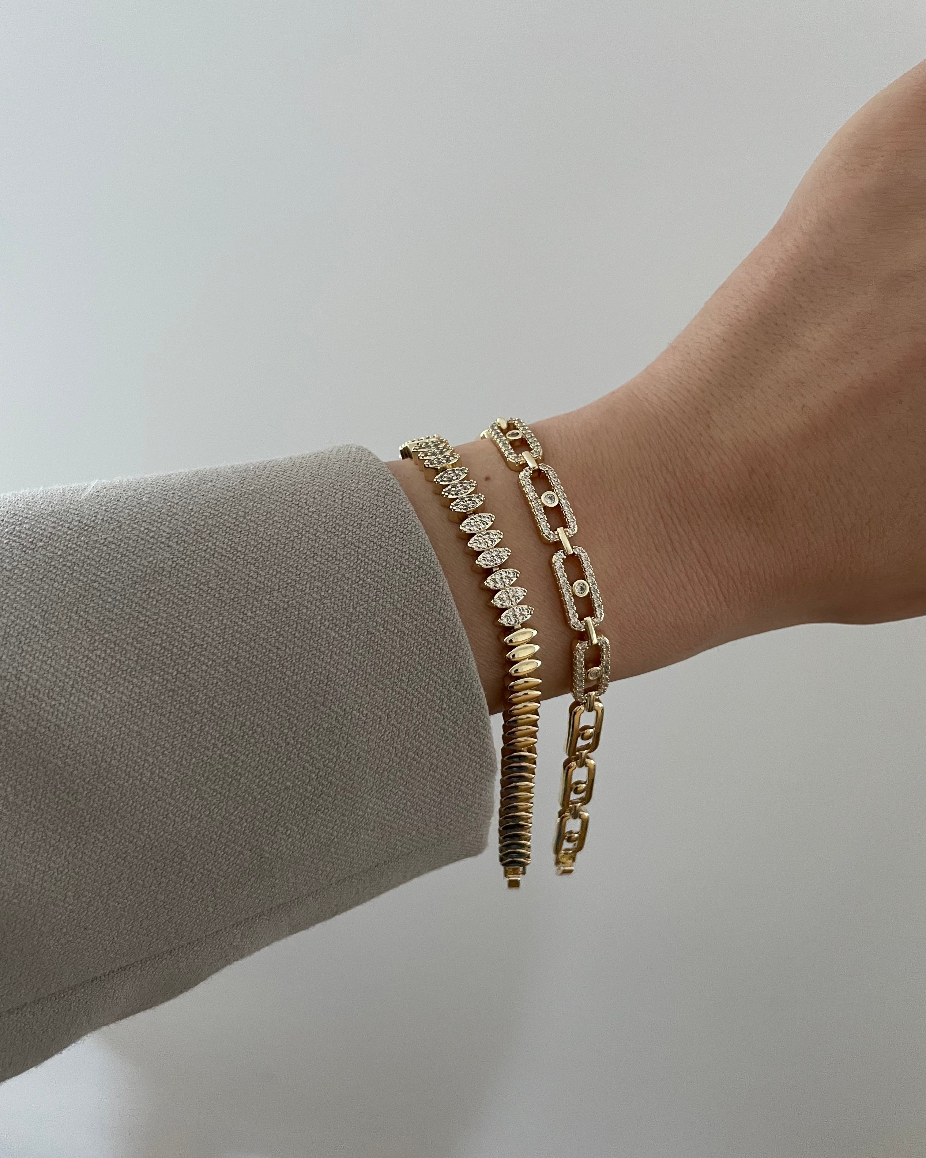 Armband VIP Oval Drop - 14K vergoldet