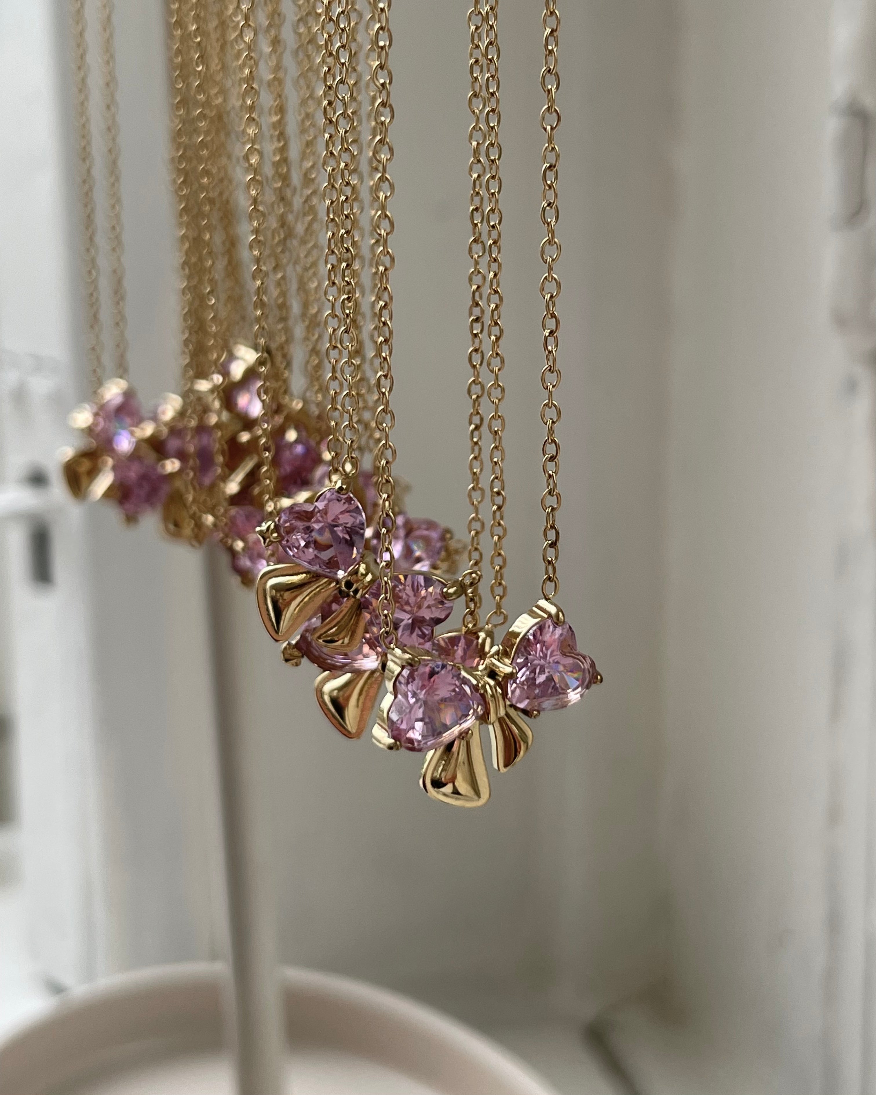 Kette Bow Shine Rosa