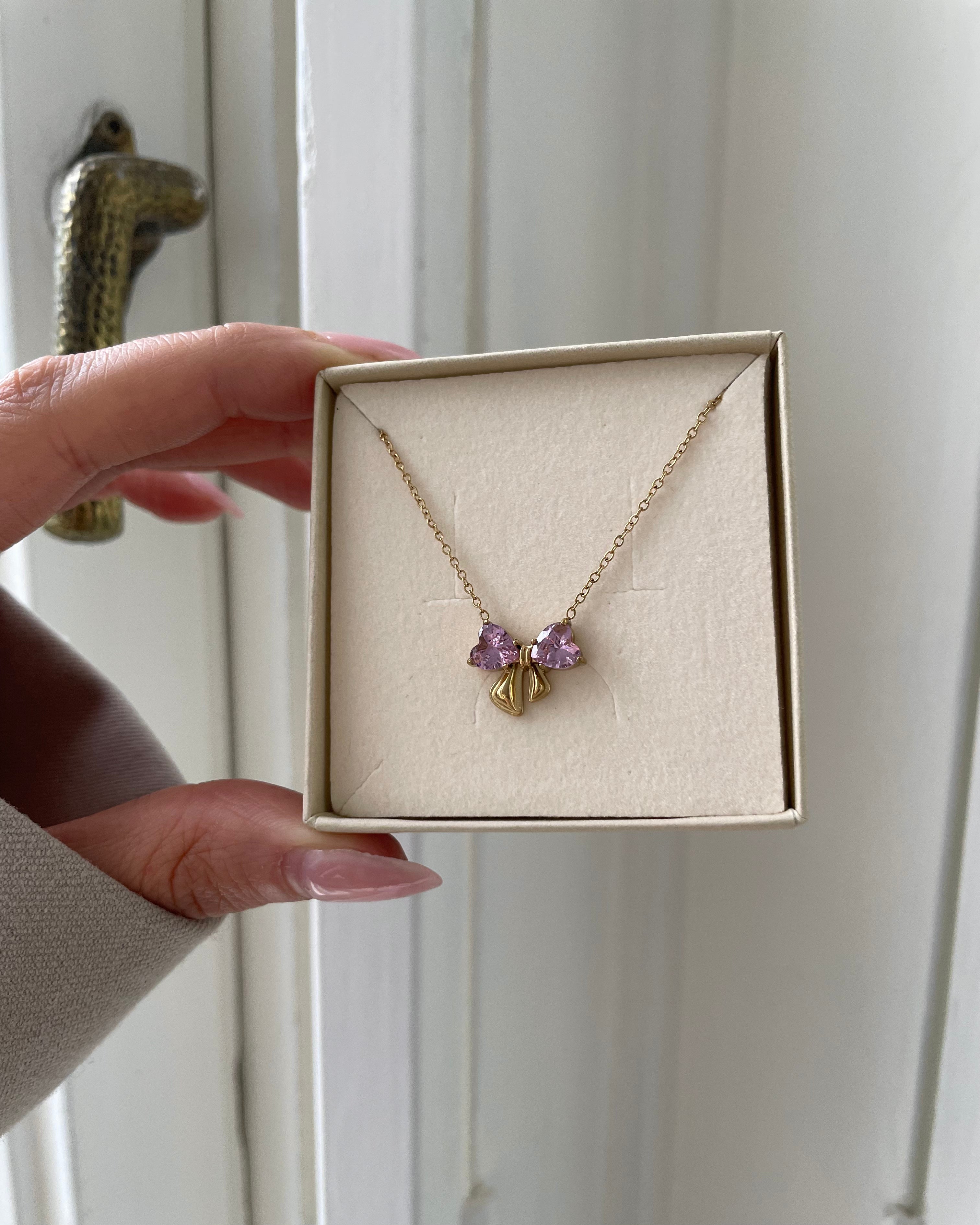 Kette Bow Shine Rosa