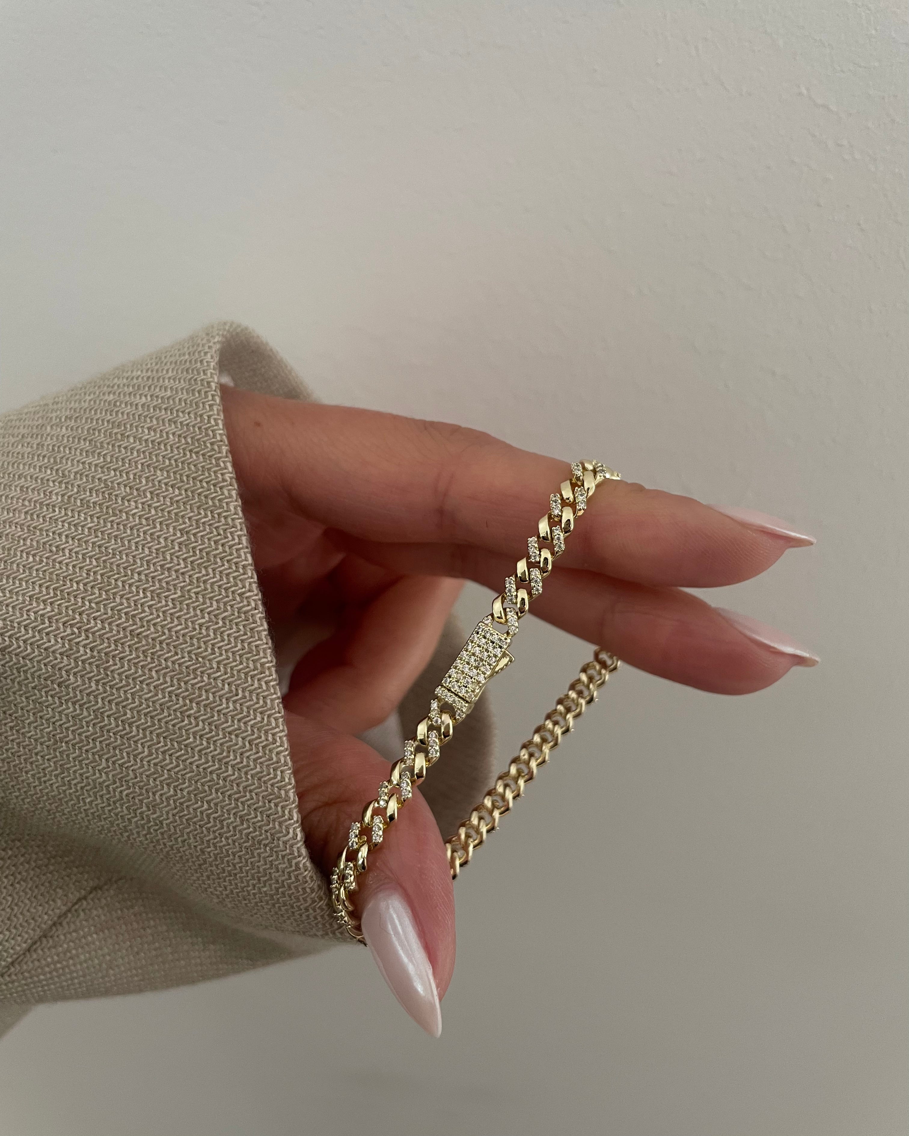 Armband Mini Gourmet Shine -14K vergoldet