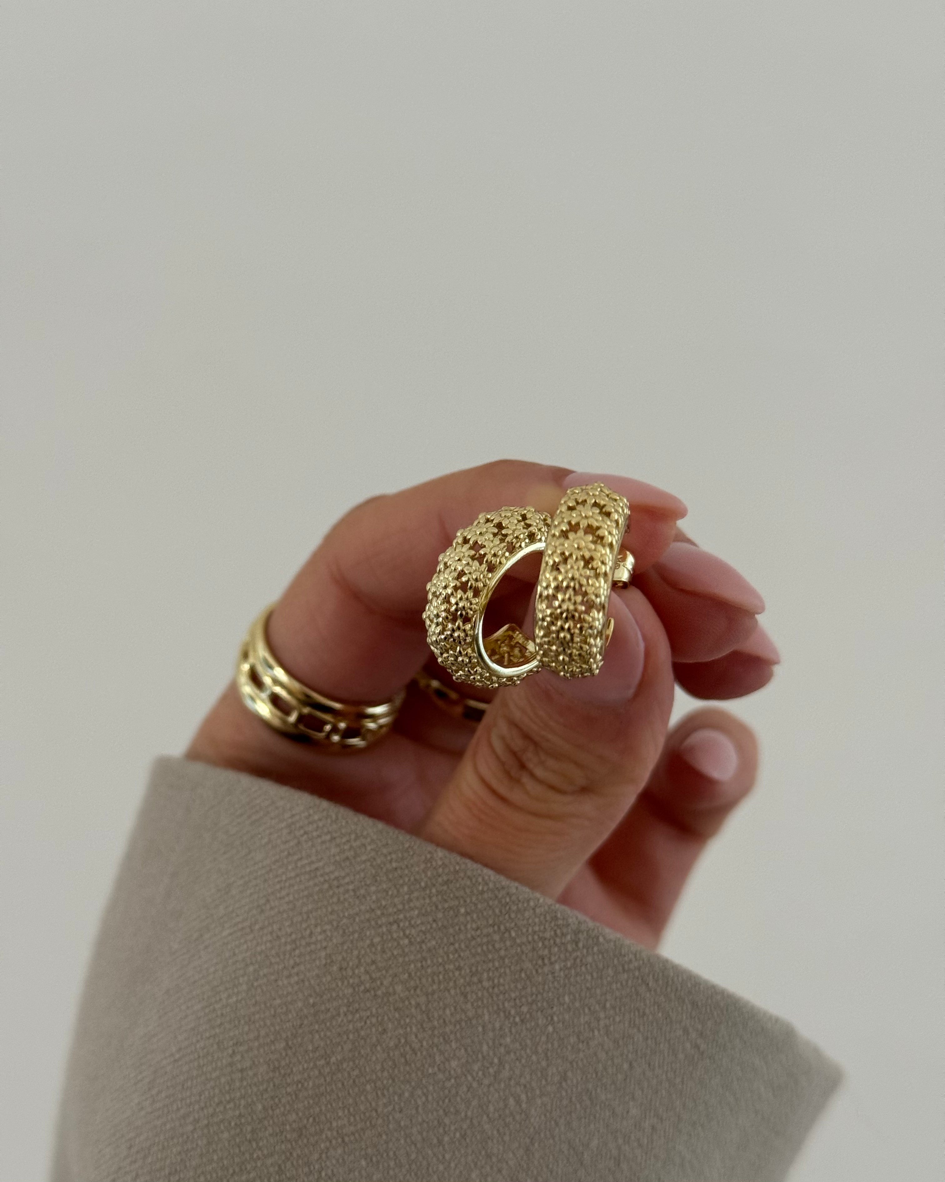Ohrringe VIP Mini Flowers -14K vergoldet