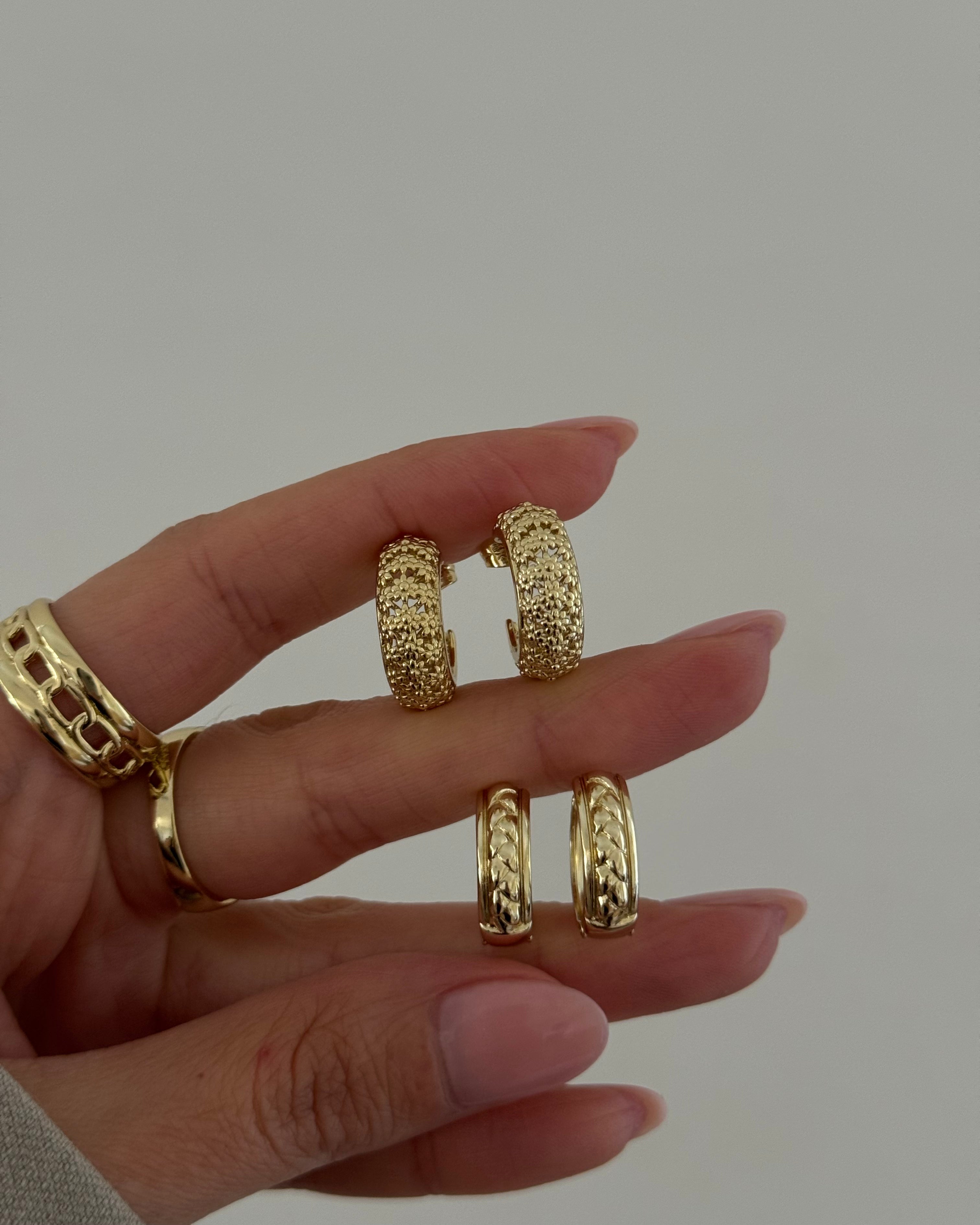 Ohrringe VIP Mini Flowers -14K vergoldet