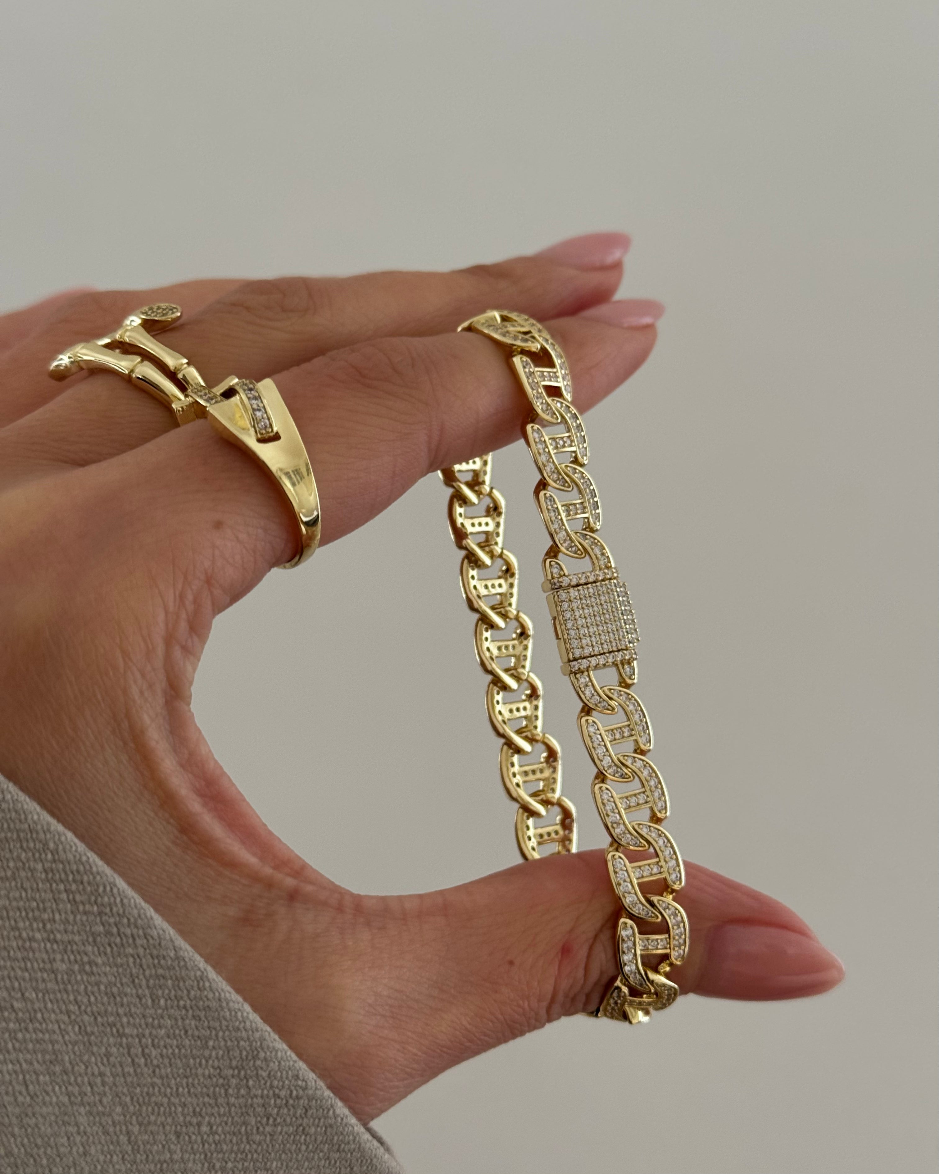 Armband VIP Gurmet DD -14K vergoldet