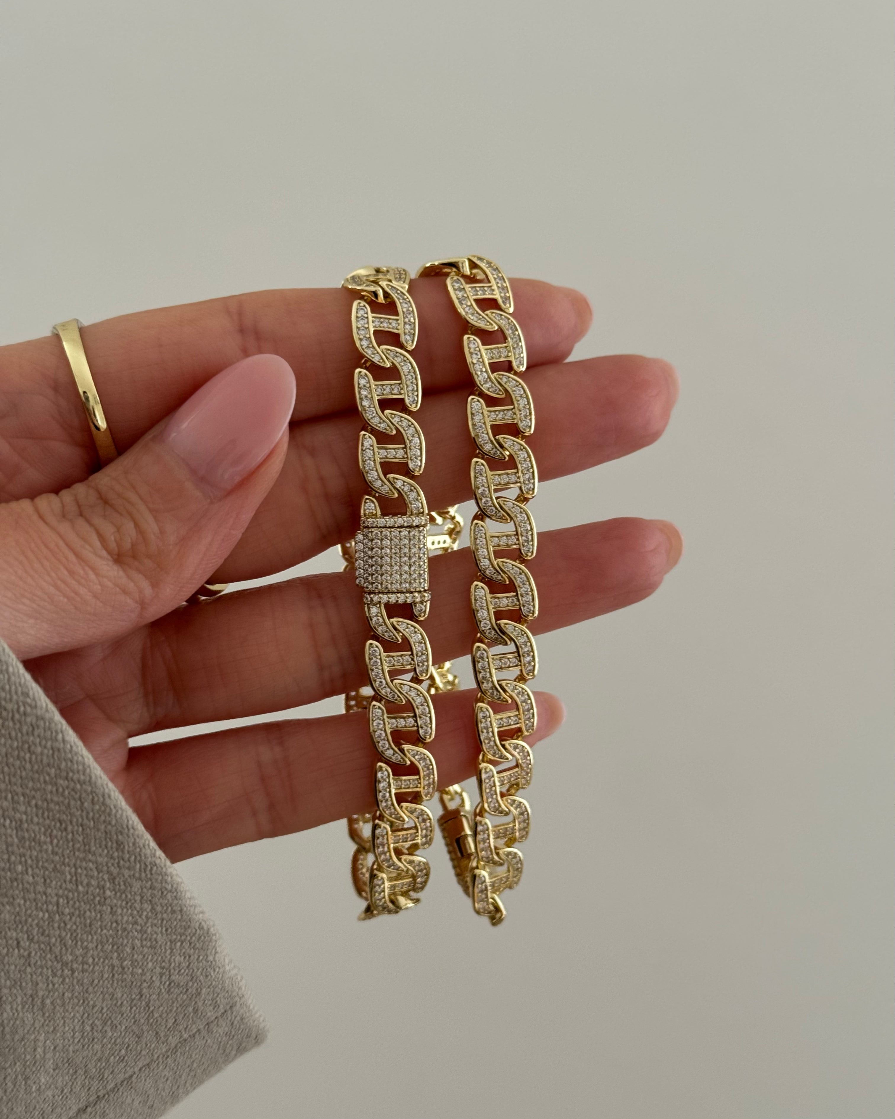Armband VIP Gurmet DD -14K vergoldet