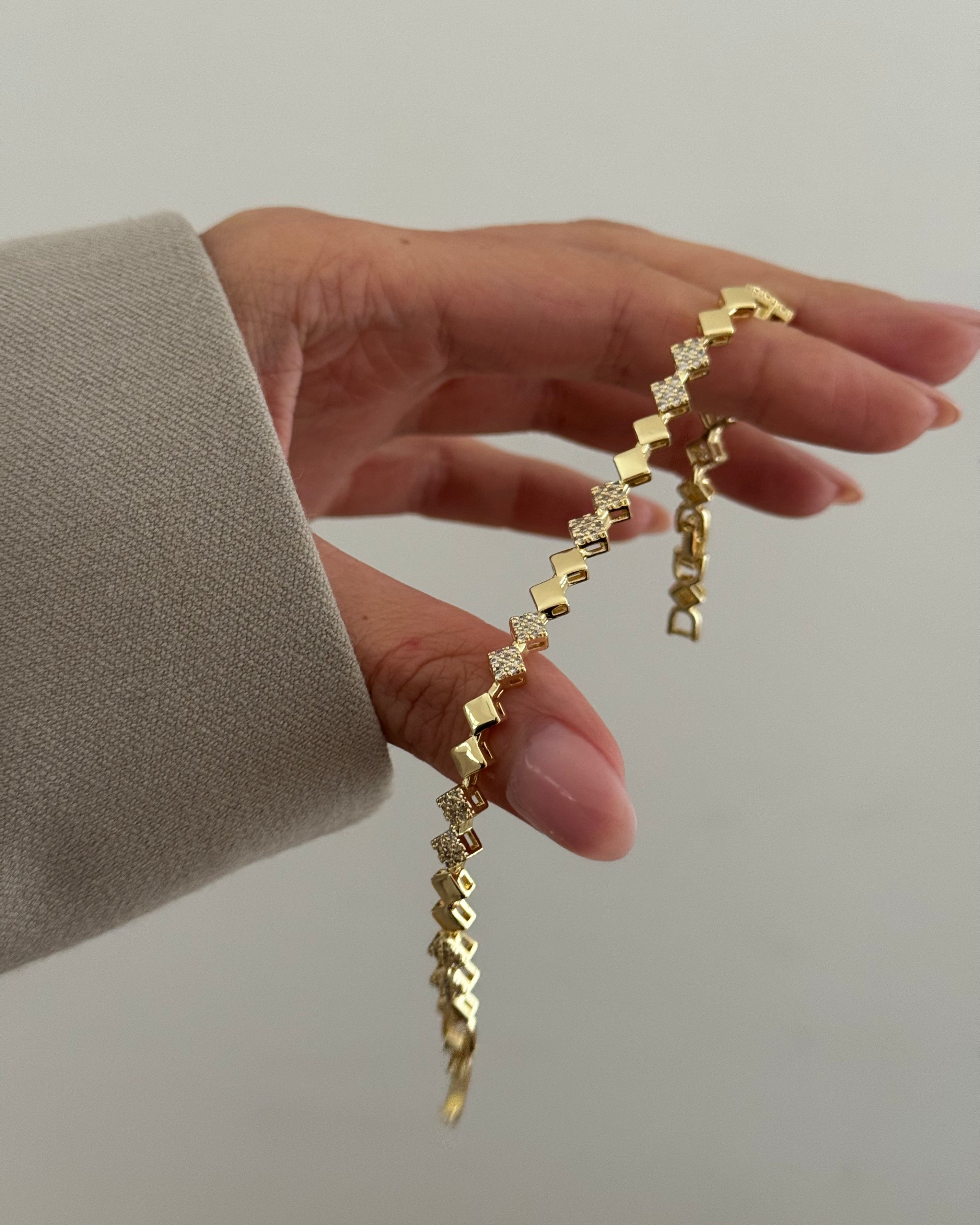 Armband VIP Cubic Cyrstal -14K vergoldet