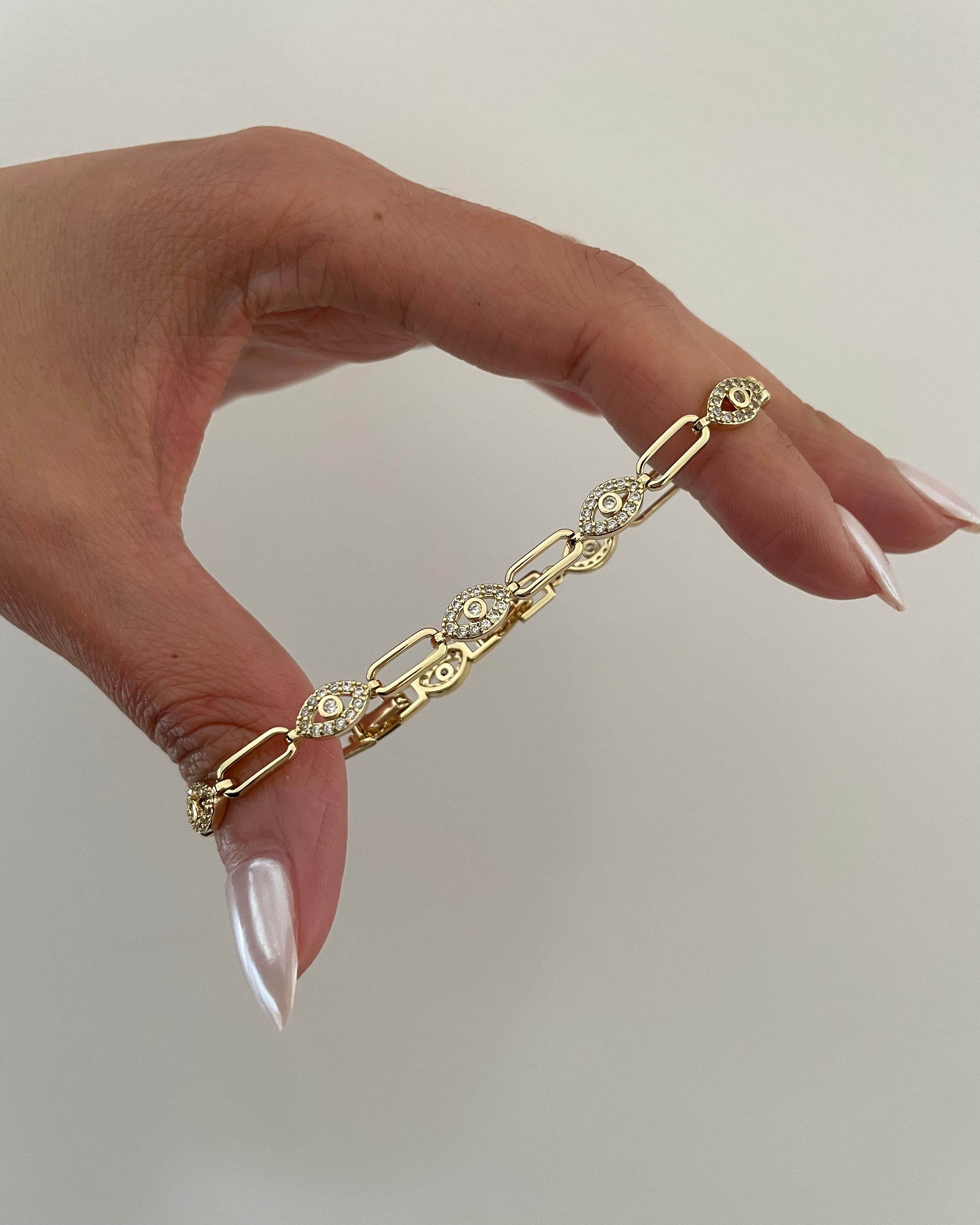 Armband VIP Eye Chain -14K vergoldet