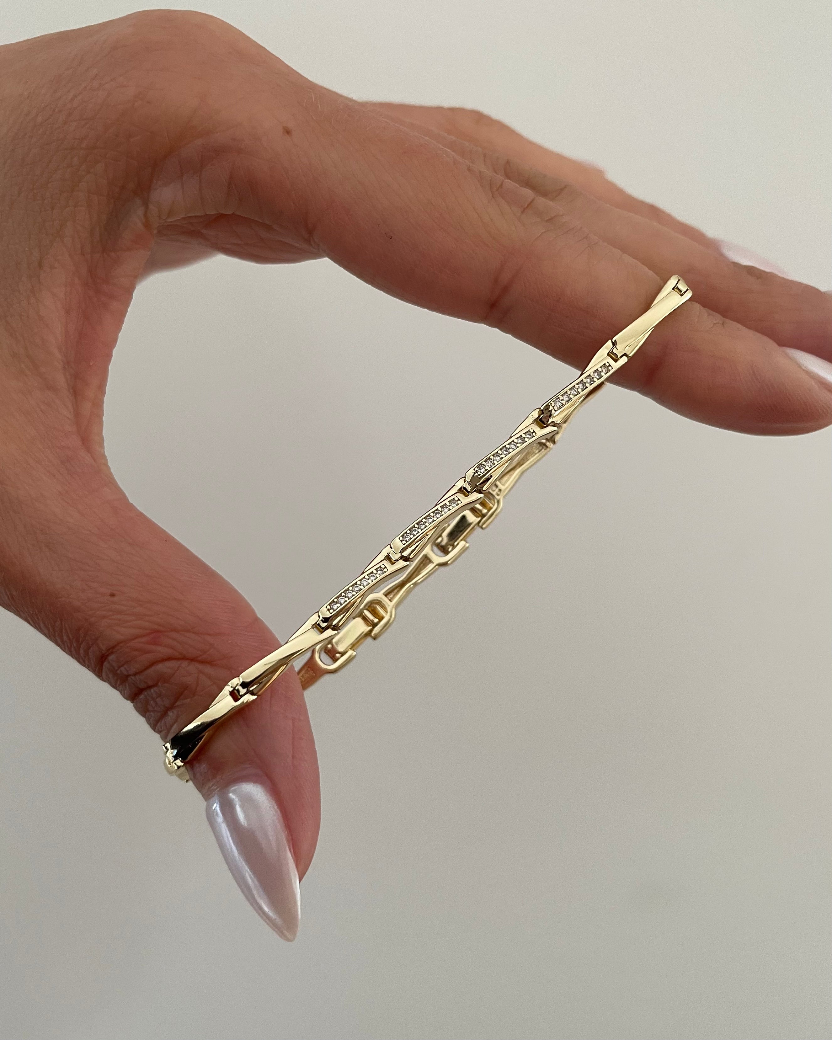 Armband VIP Fine Line Shiny -14K vergoldet