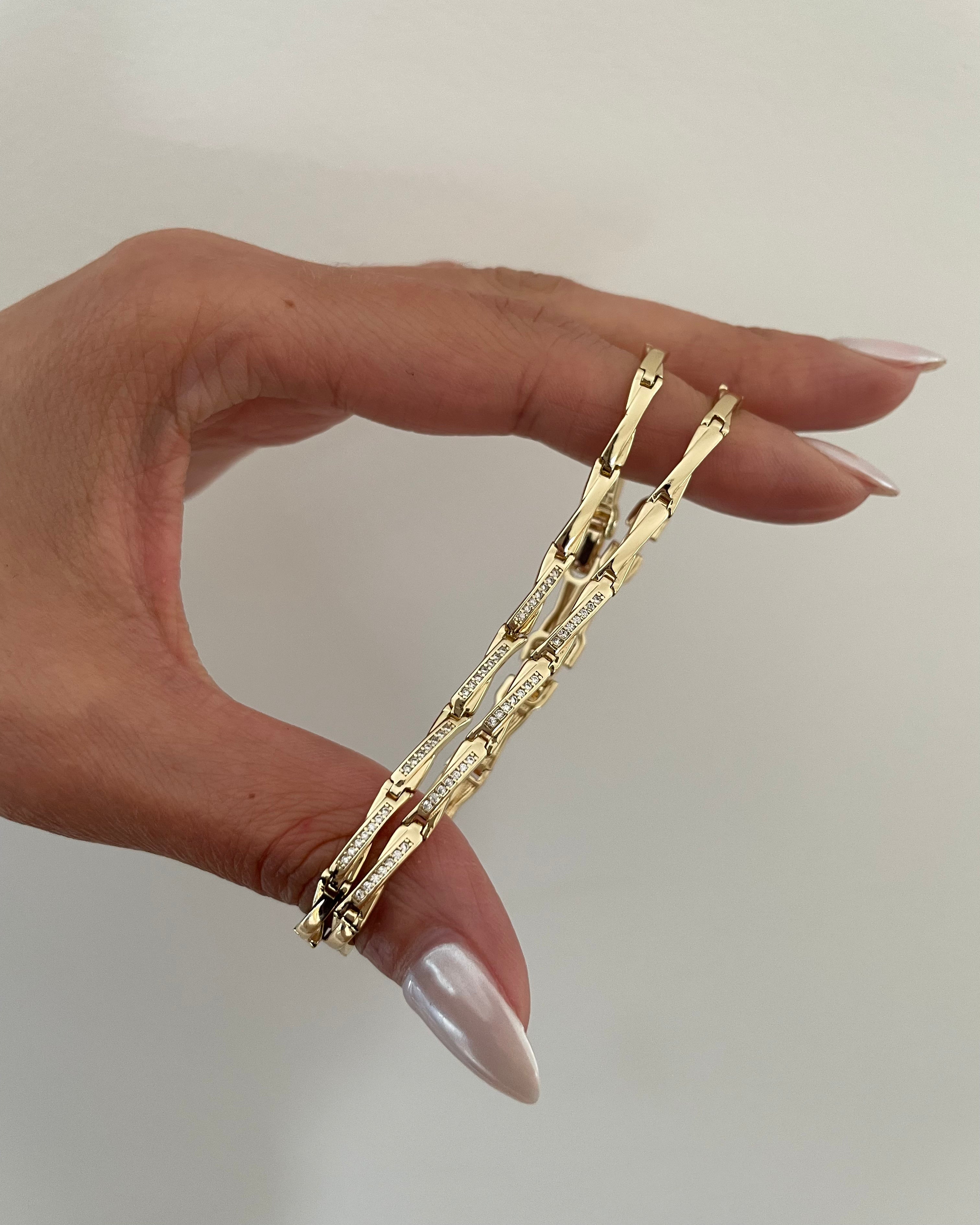 Armband VIP Fine Line Shiny -14K vergoldet