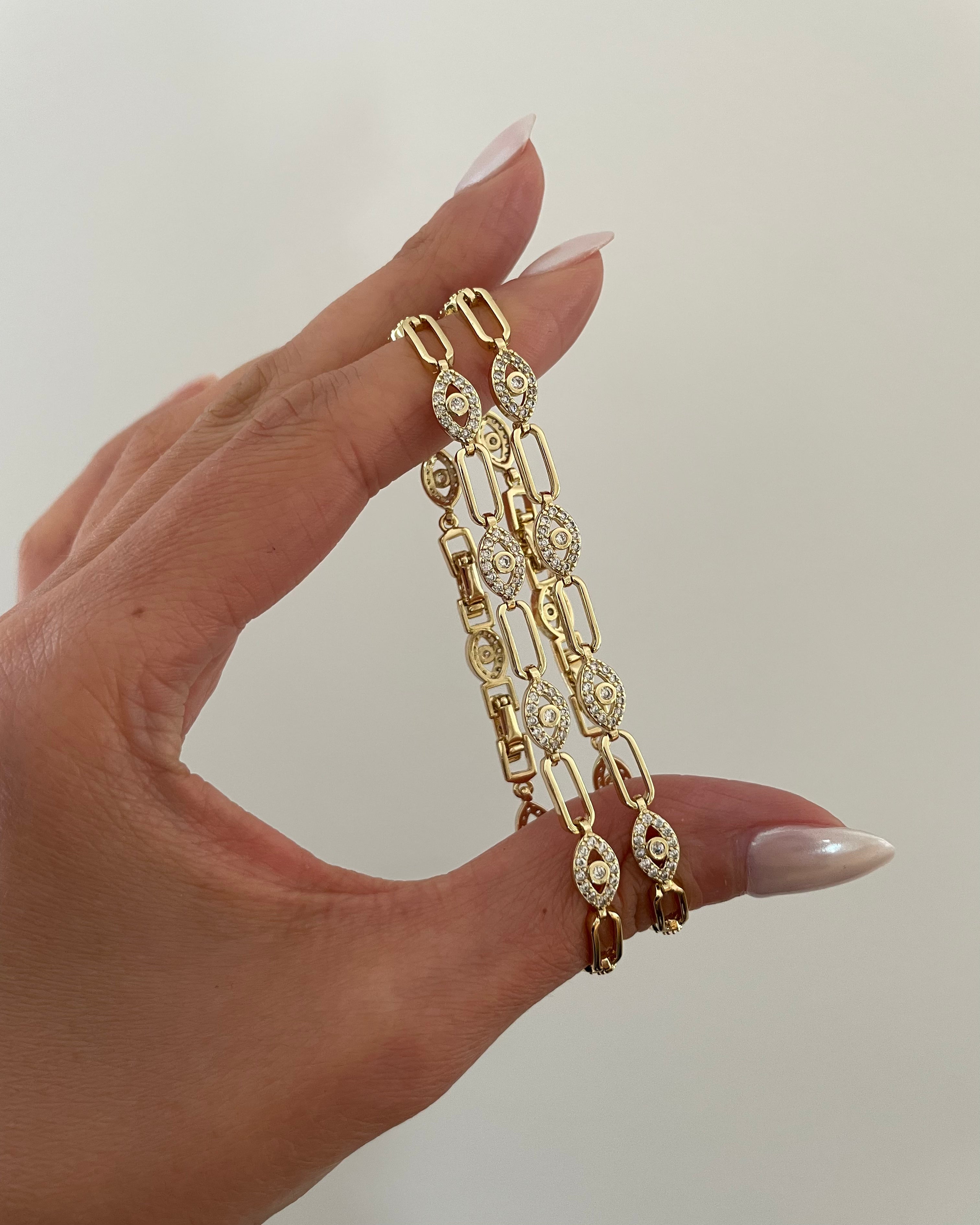 Armband VIP Eye Chain -14K vergoldet