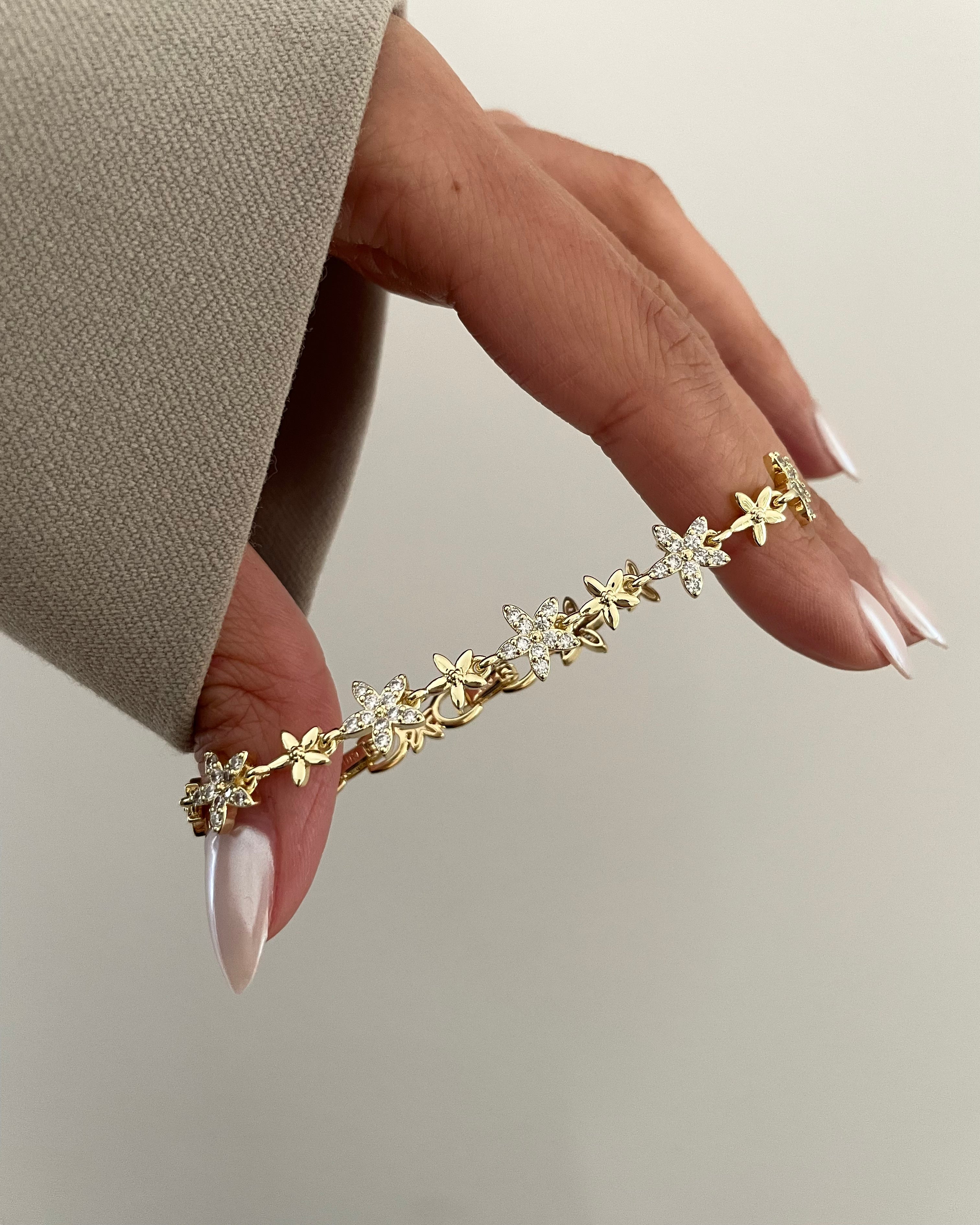 Armband VIP Flowwers -14K vergoldet
