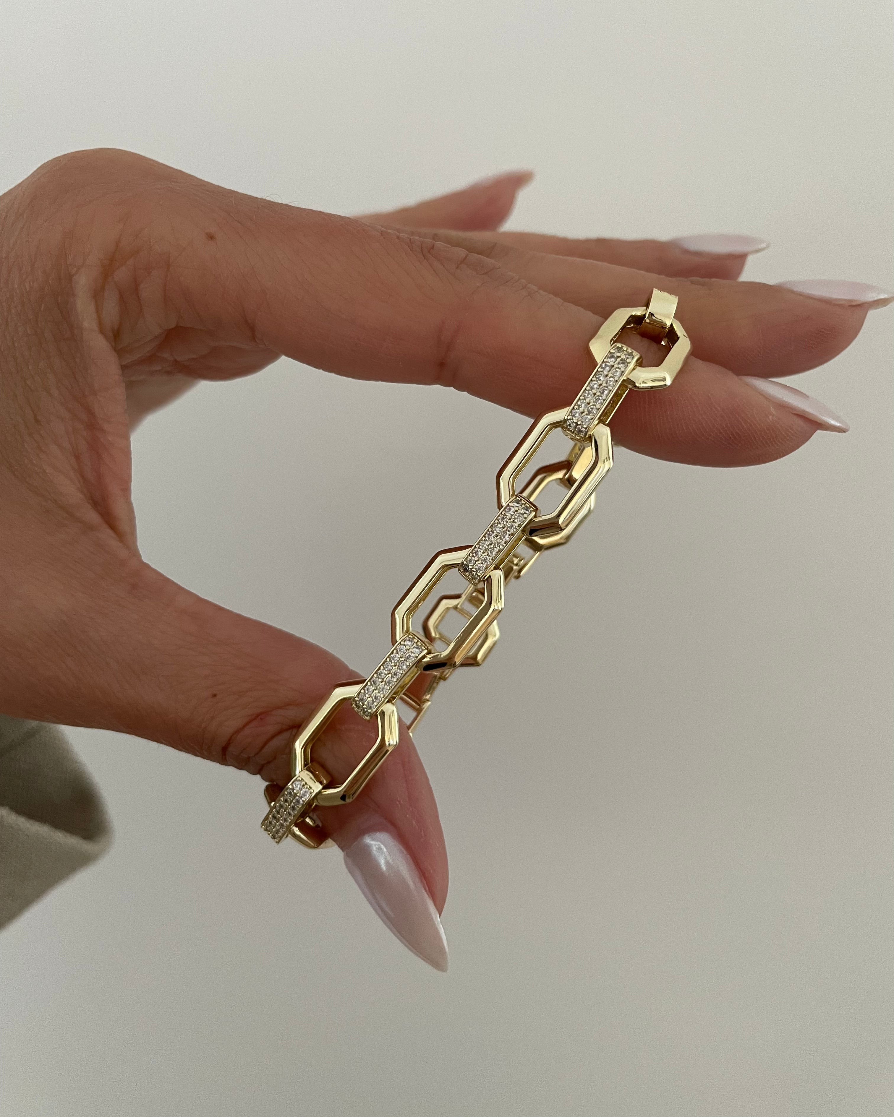 Armband VIP Golden Chain Cubic -14K vergoldet