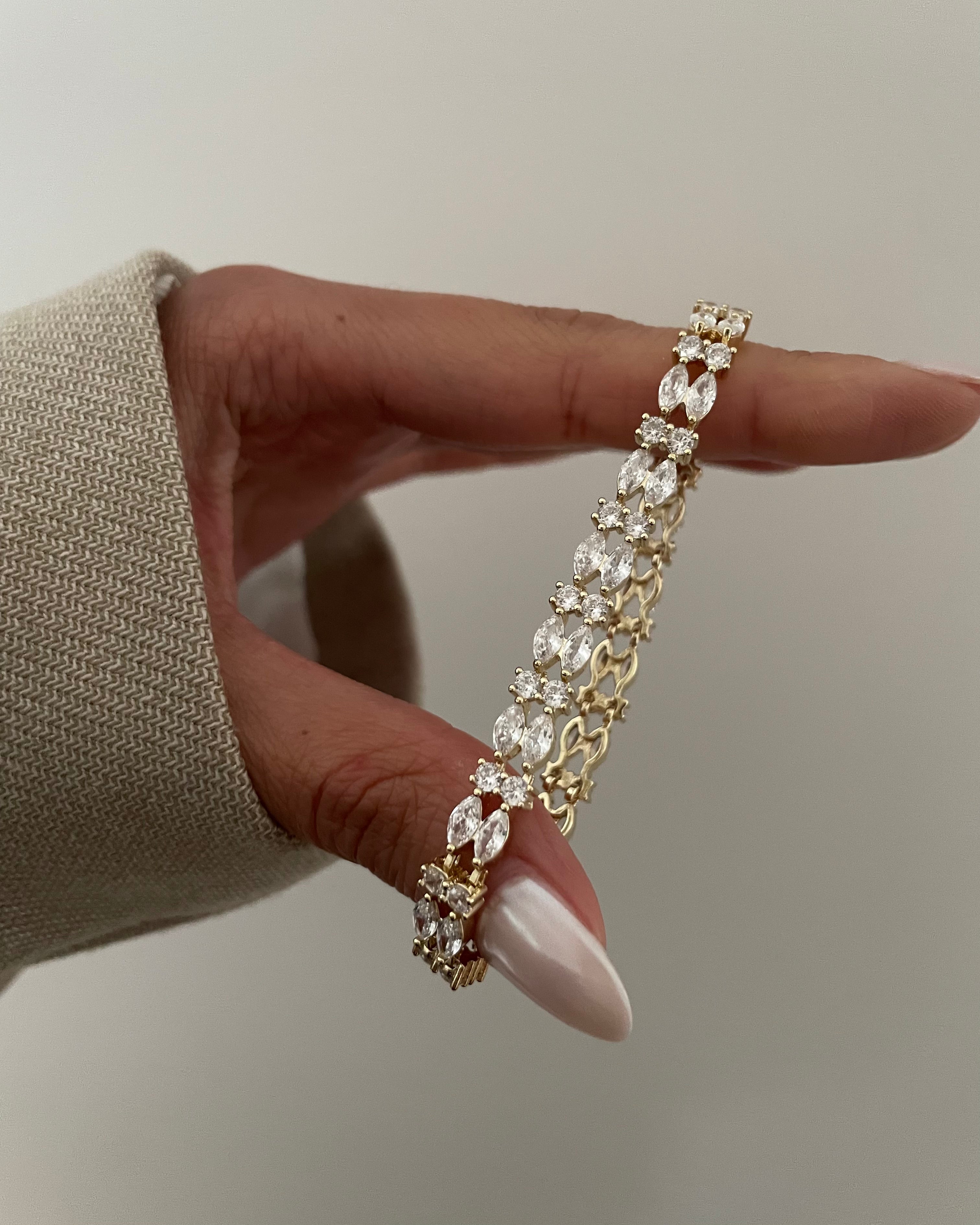 Armband VIP Drop Cube -14K vergoldet