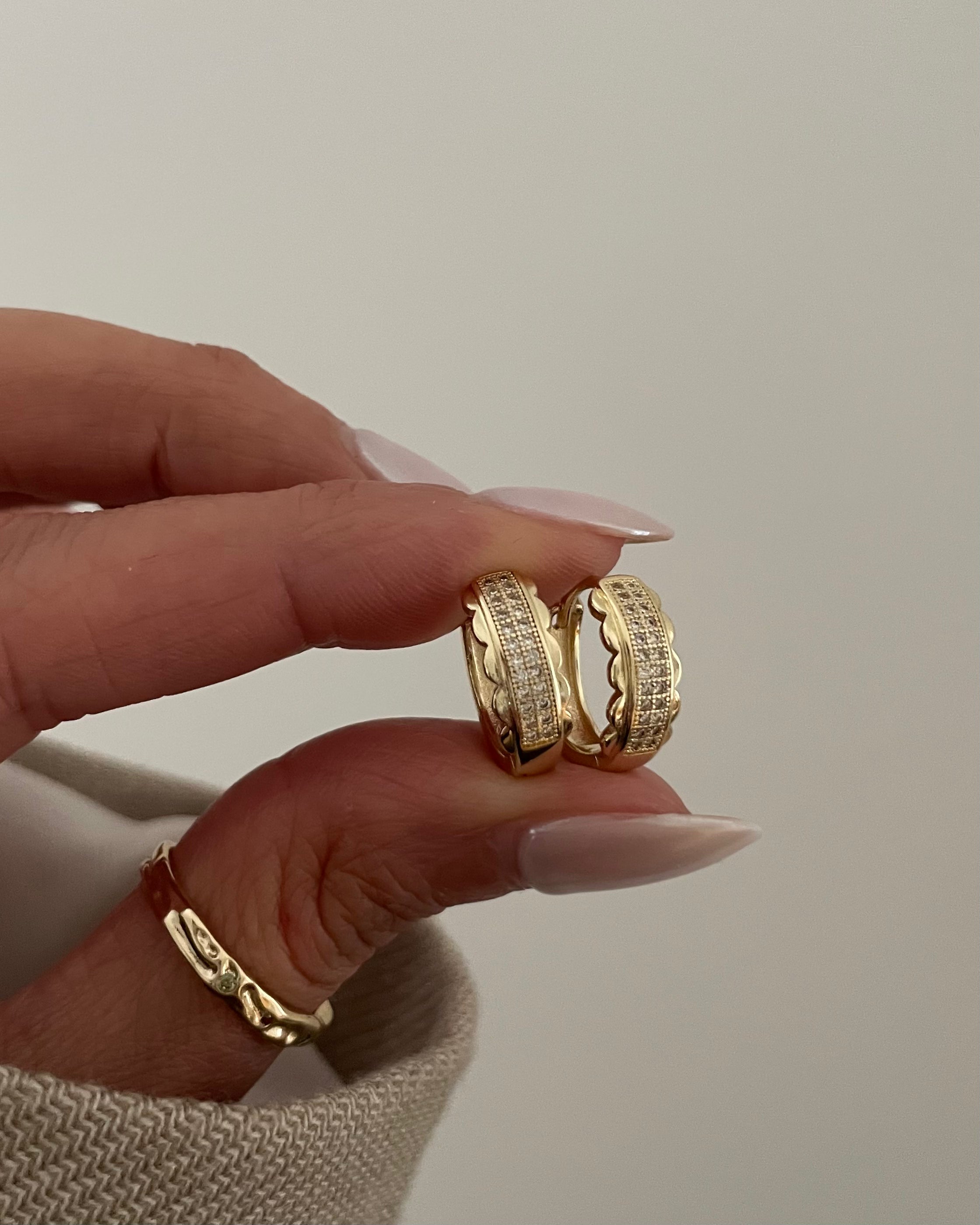 Creolen VIP Cloud Shine -14K vergoldet