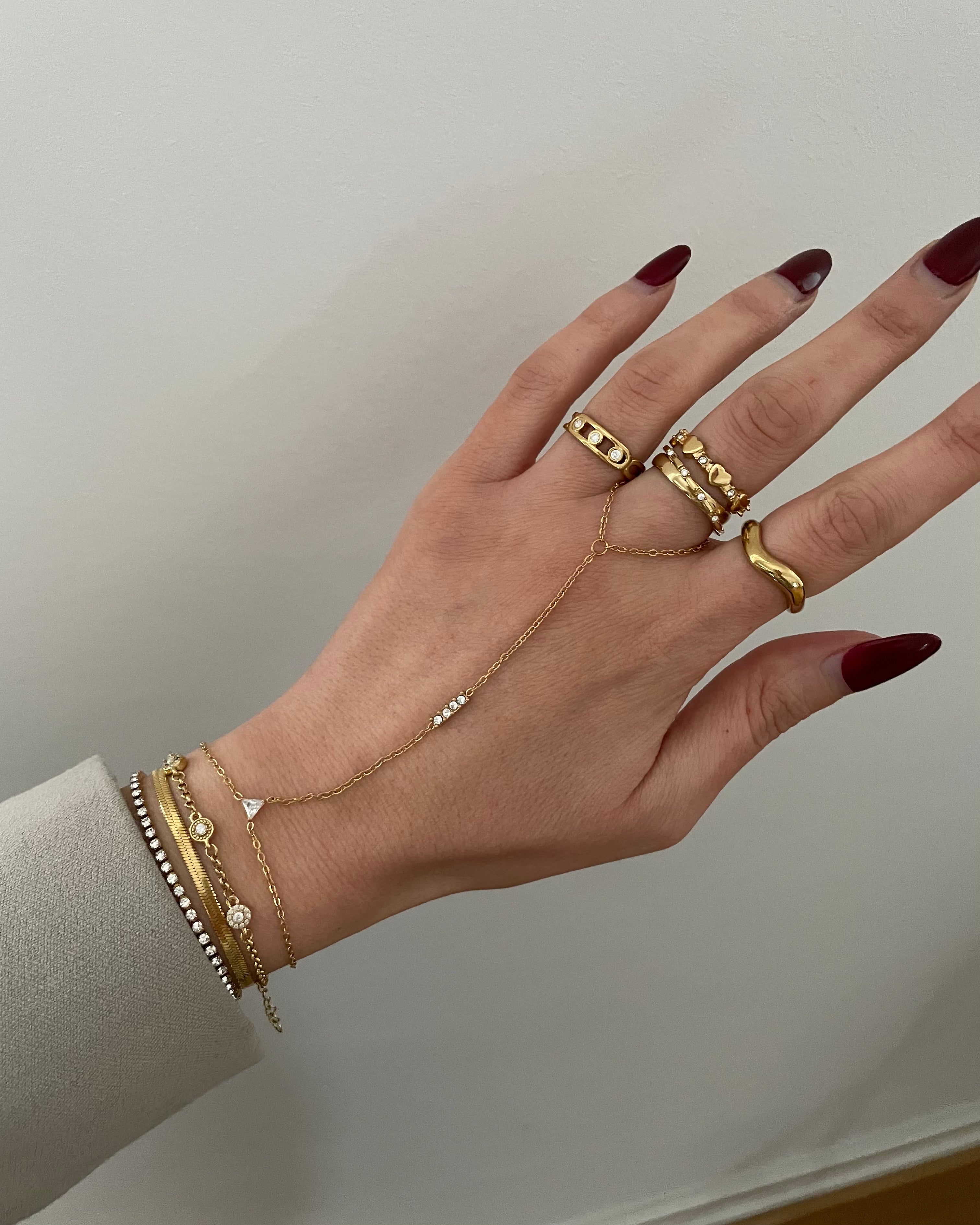 Hand Chain Fine 18K vergoldet