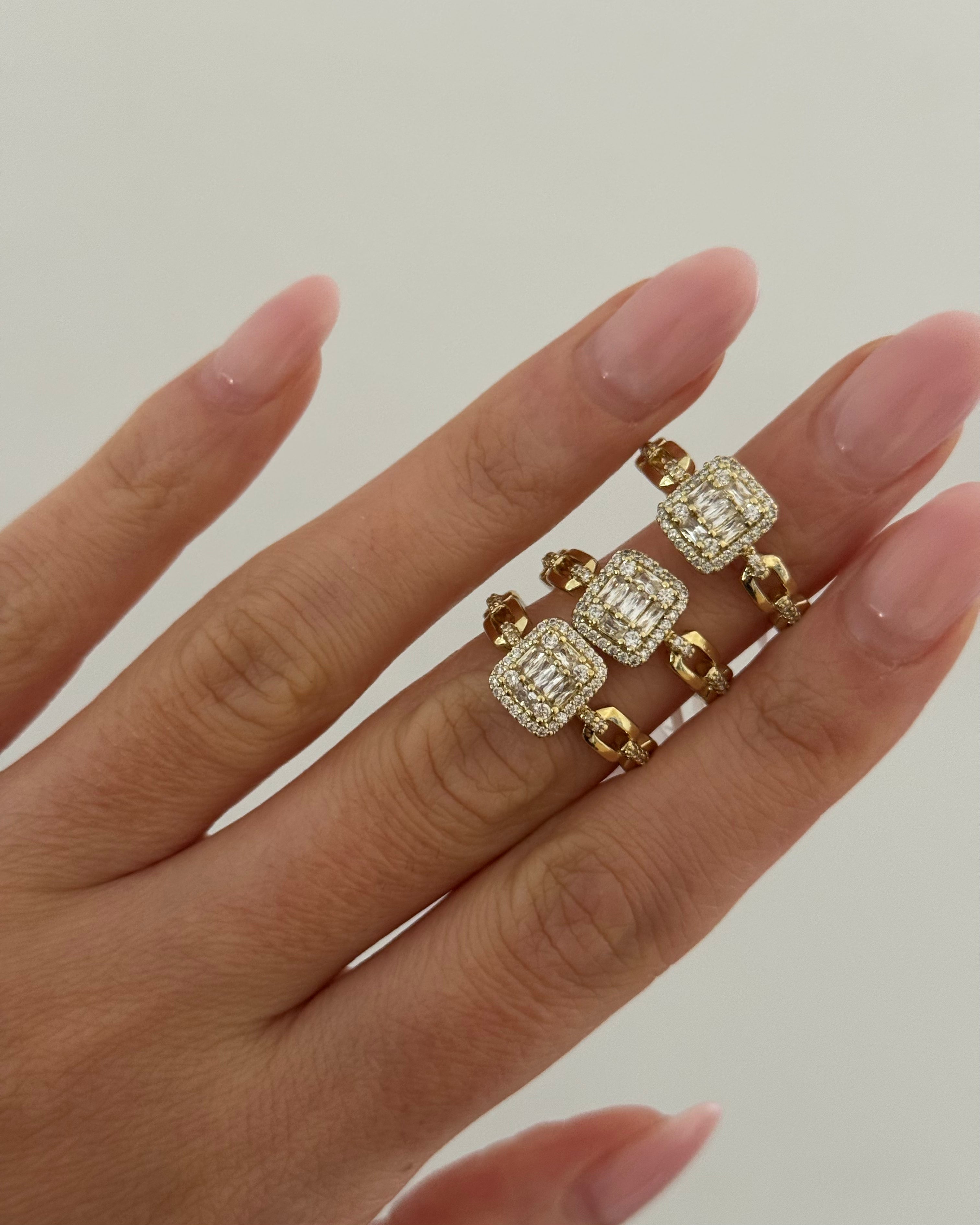 Ring VIP Baget Cubic -14k vergoldet