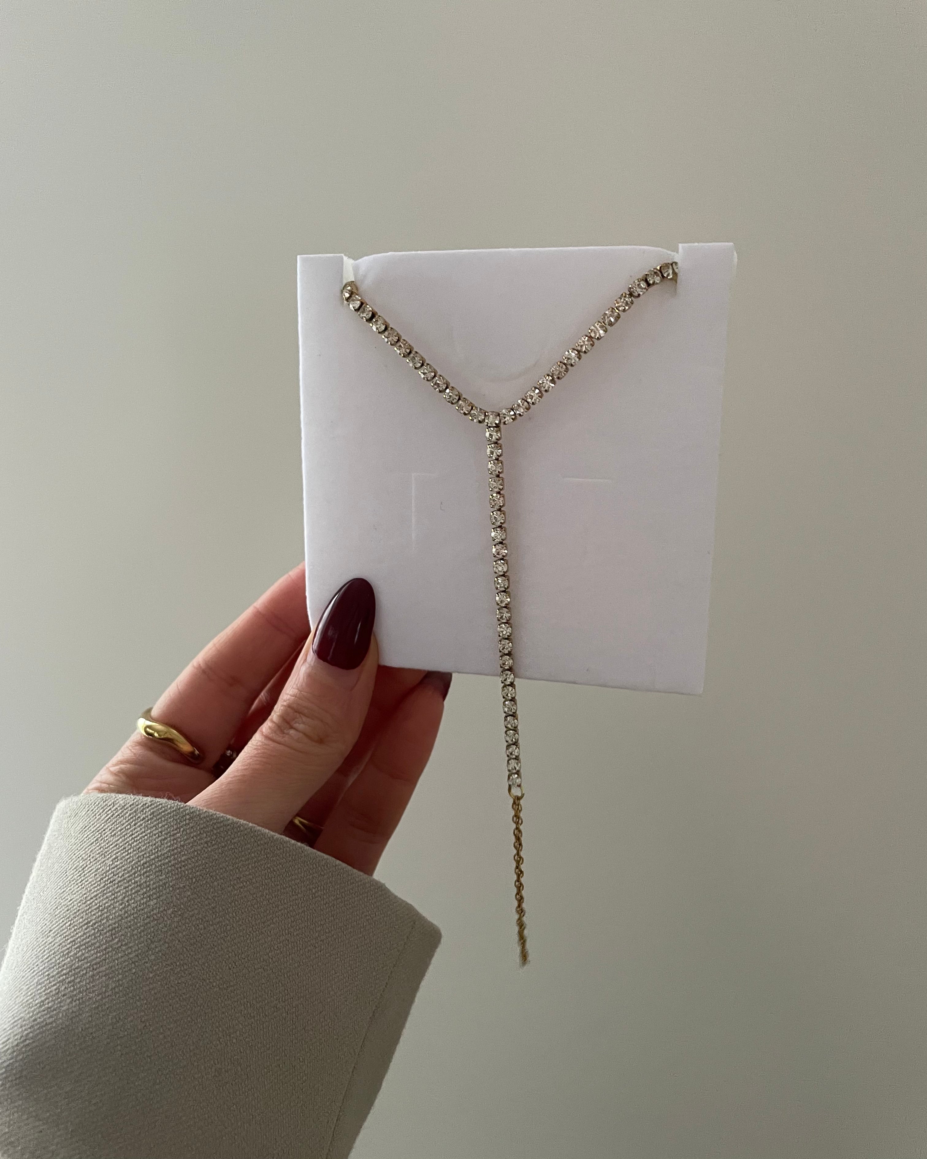 Hand Chain Tennis 18K vergoldet