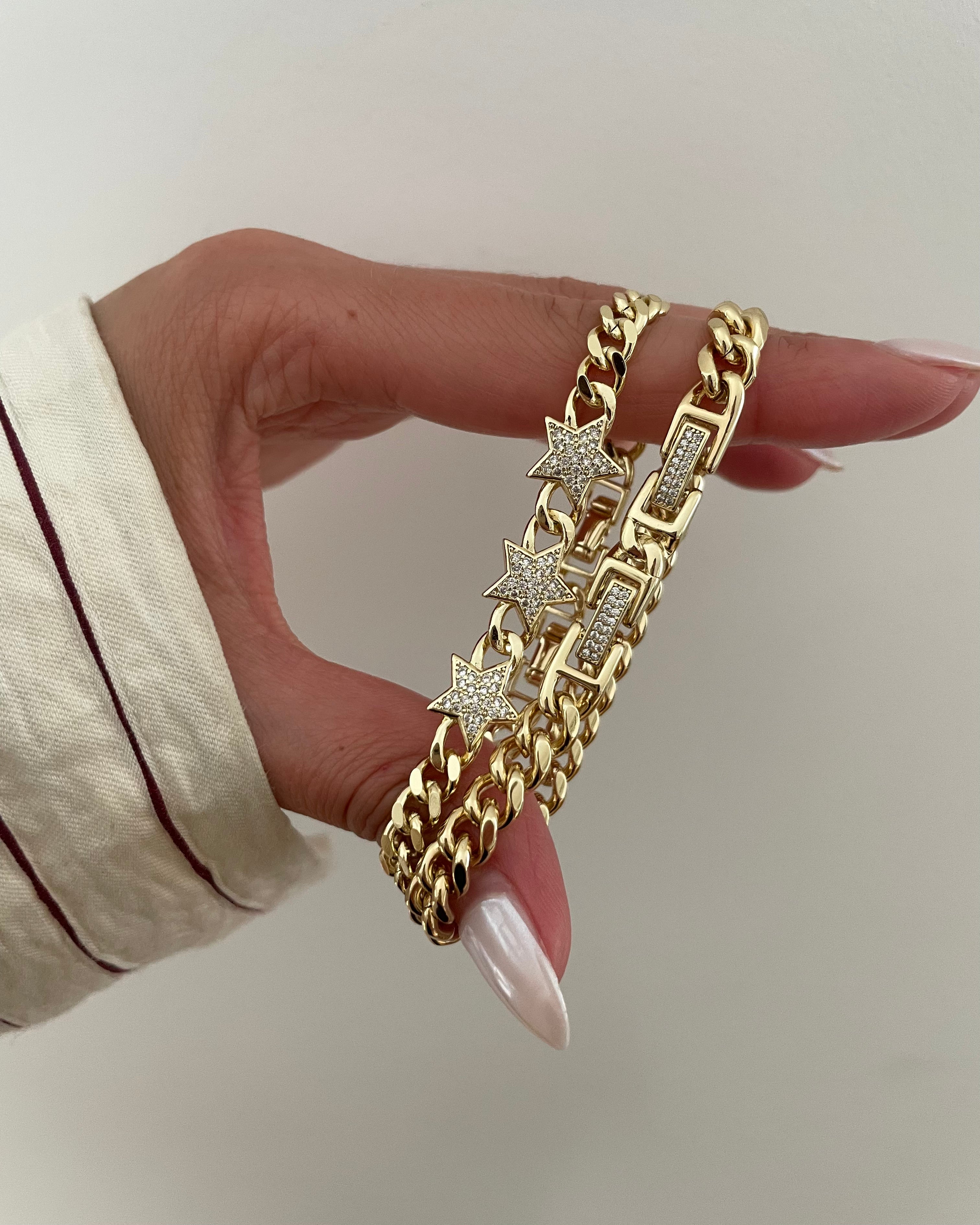 Armband VIP Chain Stars -14K vergoldet