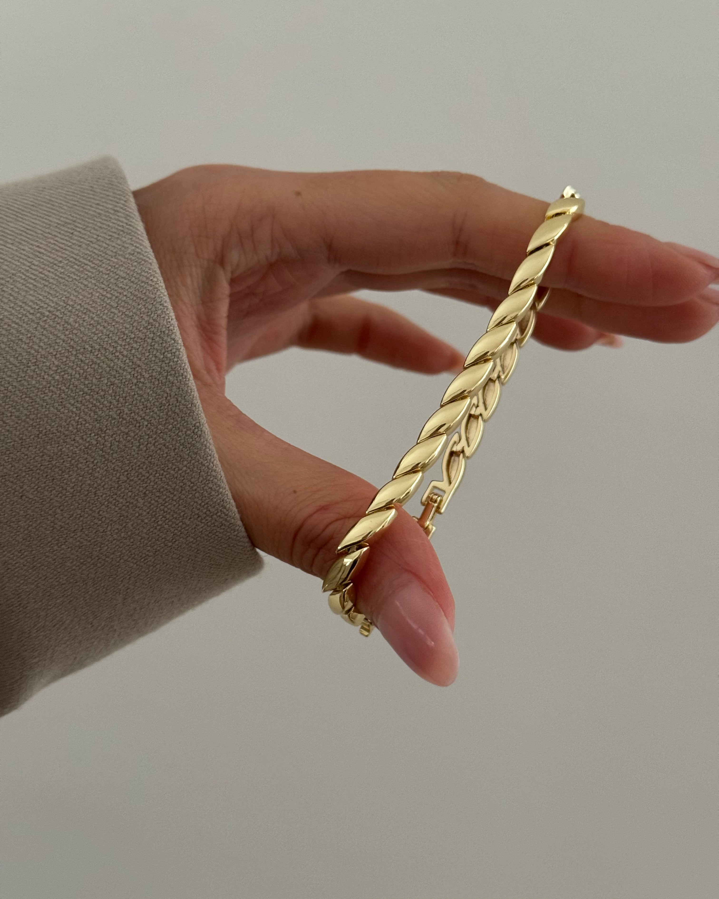 Armabnd VIP Drop Wave -14K vergoldet