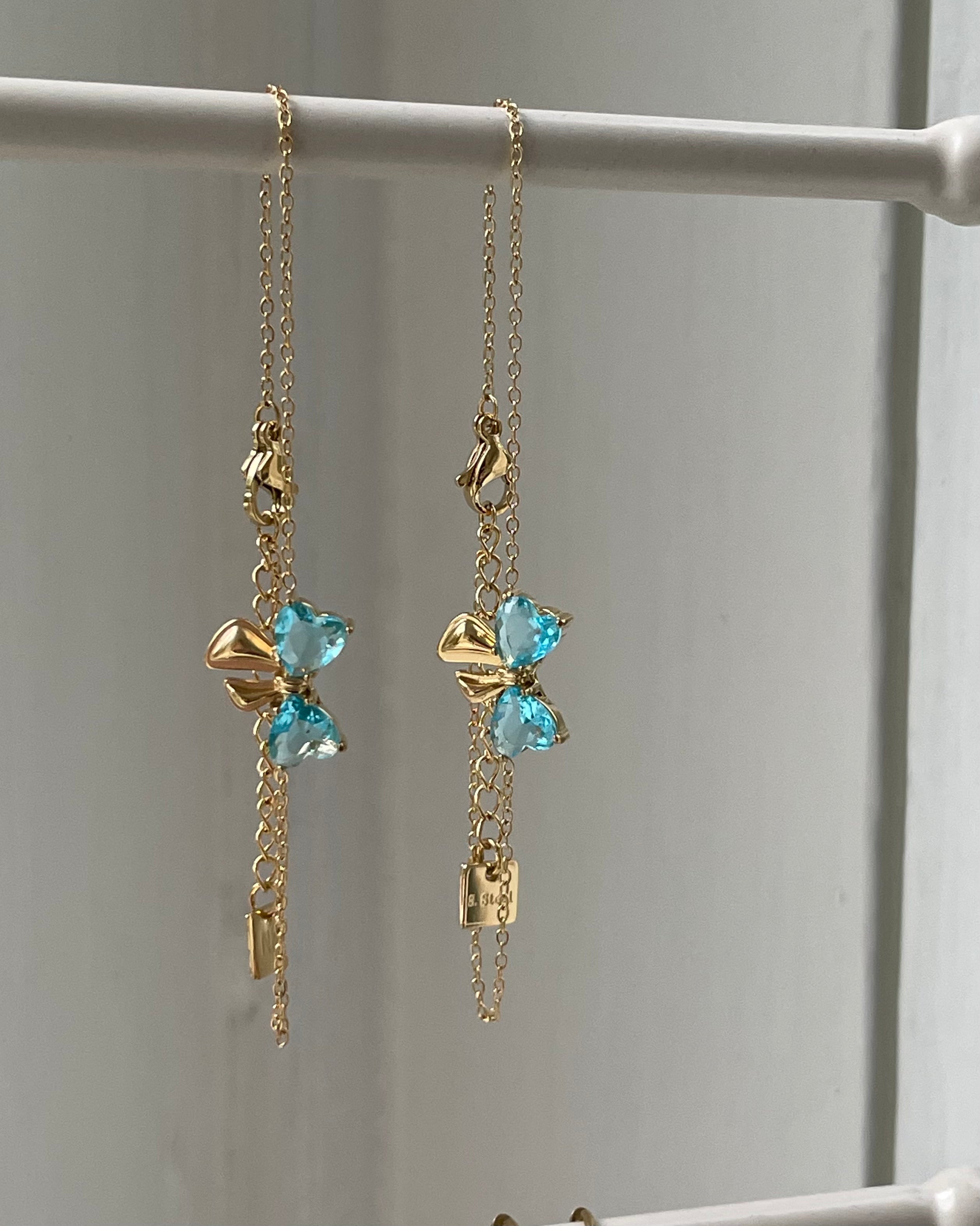 Armband Bow Shine Aqua Blau