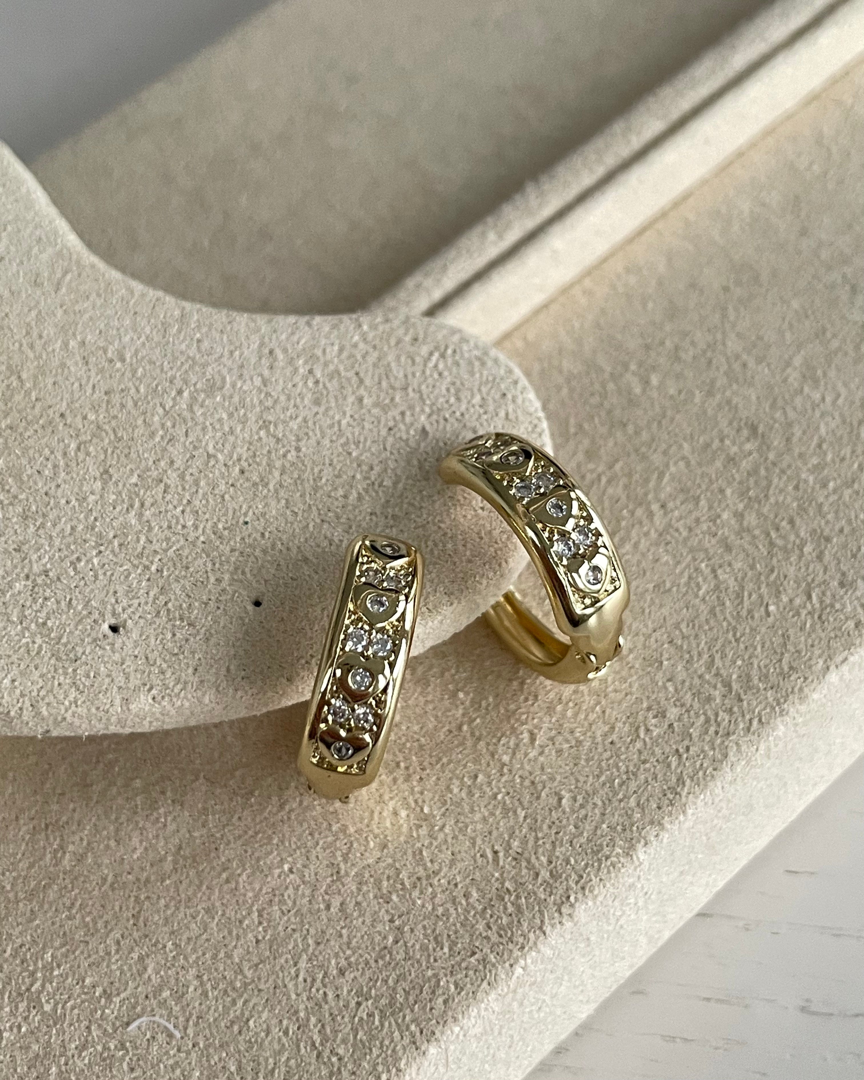 Creolen VIP Shiny Heart - 14K Vergoldet