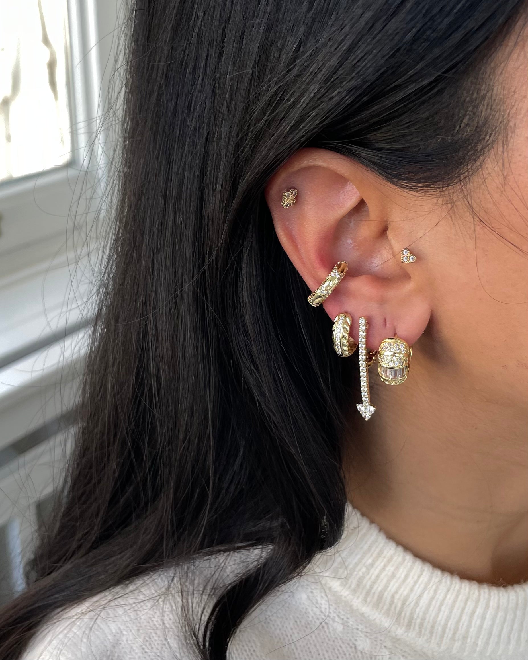 Creolen VIP Twist Shine - 14K vergoldet