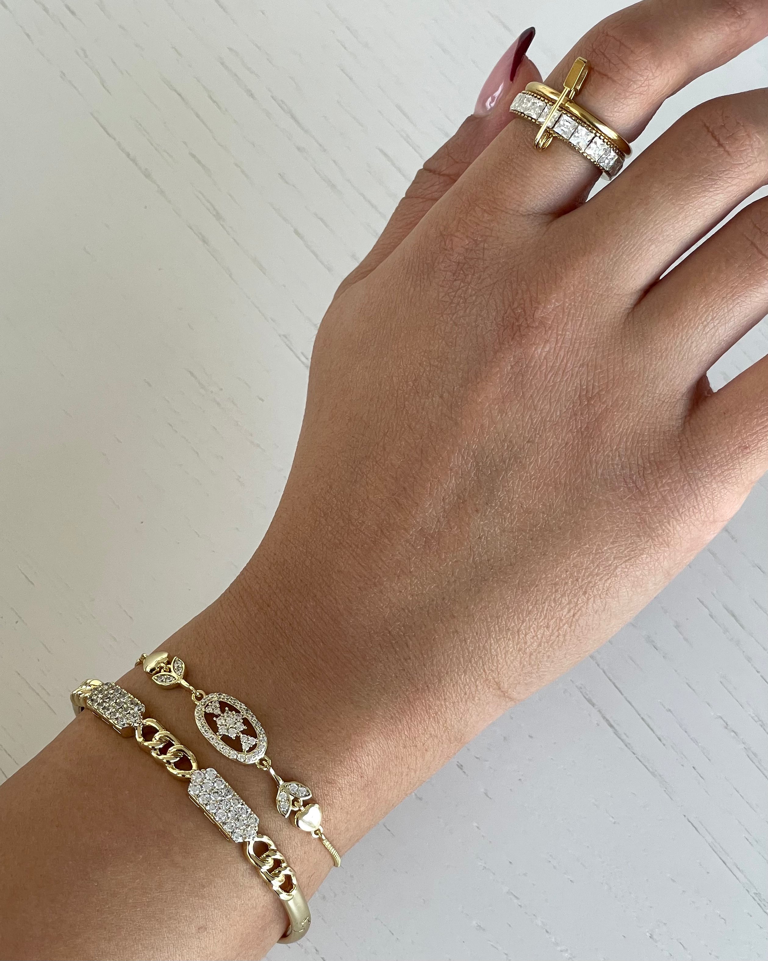 Armband VIP Heart Flower -14K vergoldet