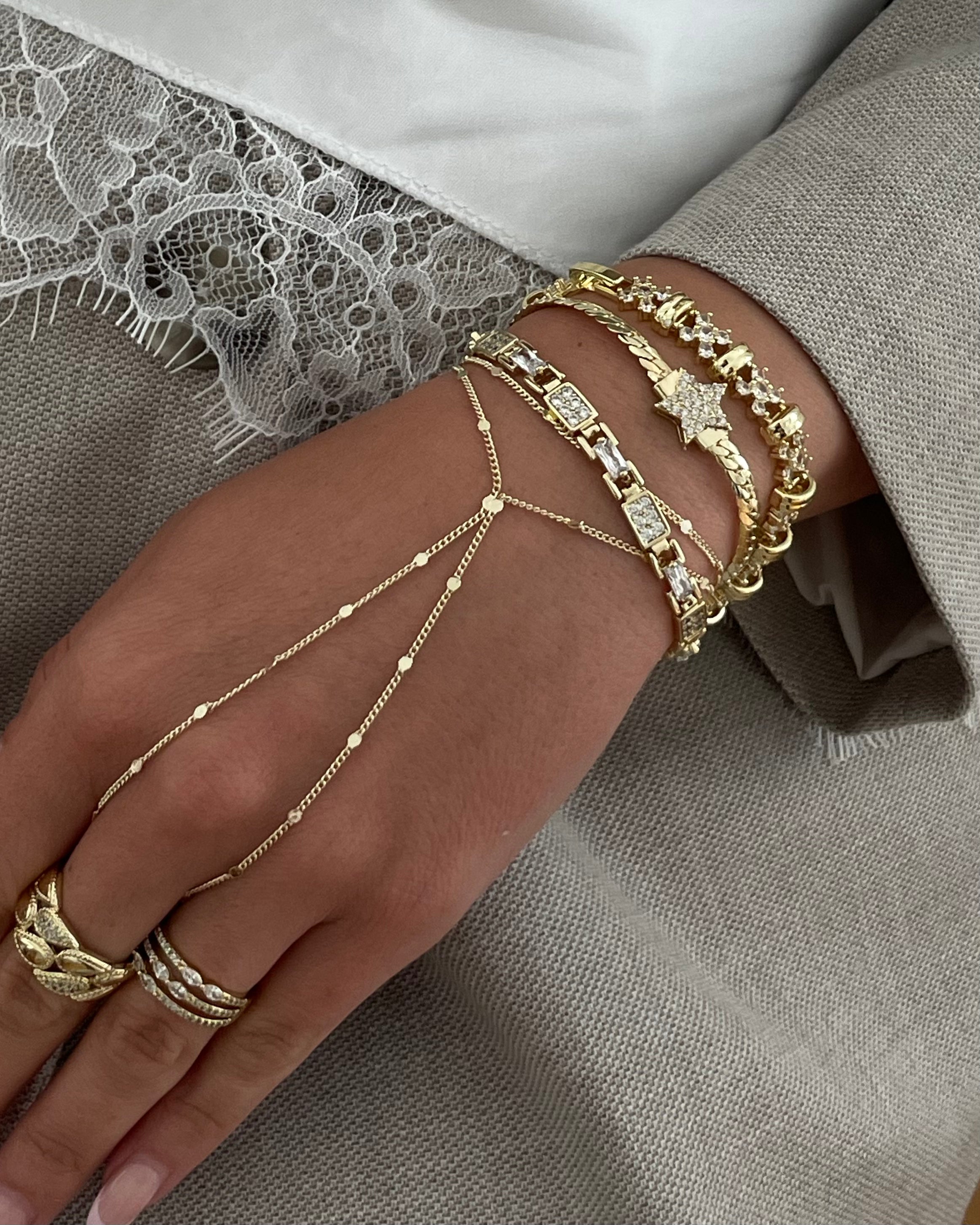 Hand Chain VIP Meri -14K vergoldet