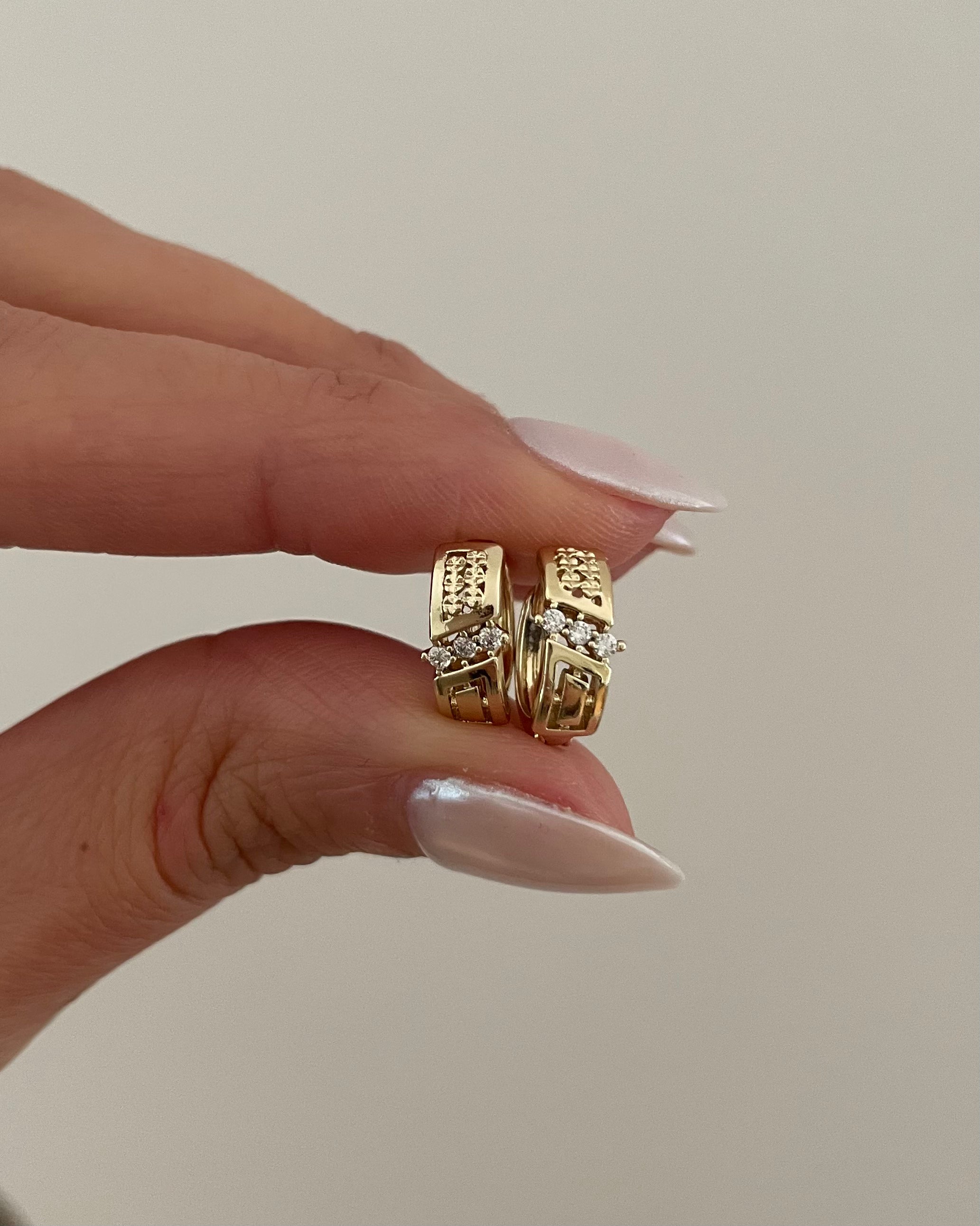 Creolen VIP Maze -14K vergoldet