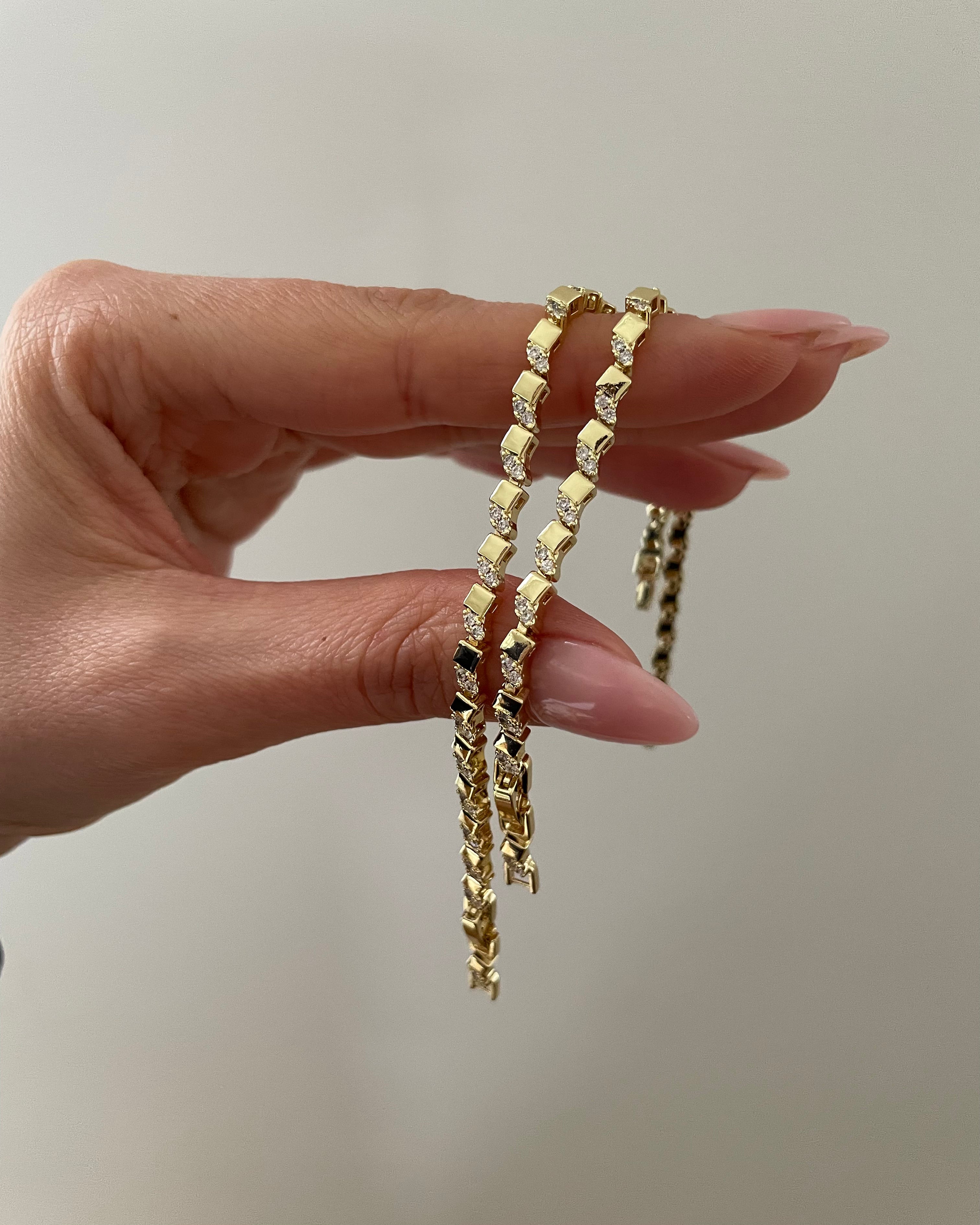 Armband VIP Fine Cube -14K vergoldet