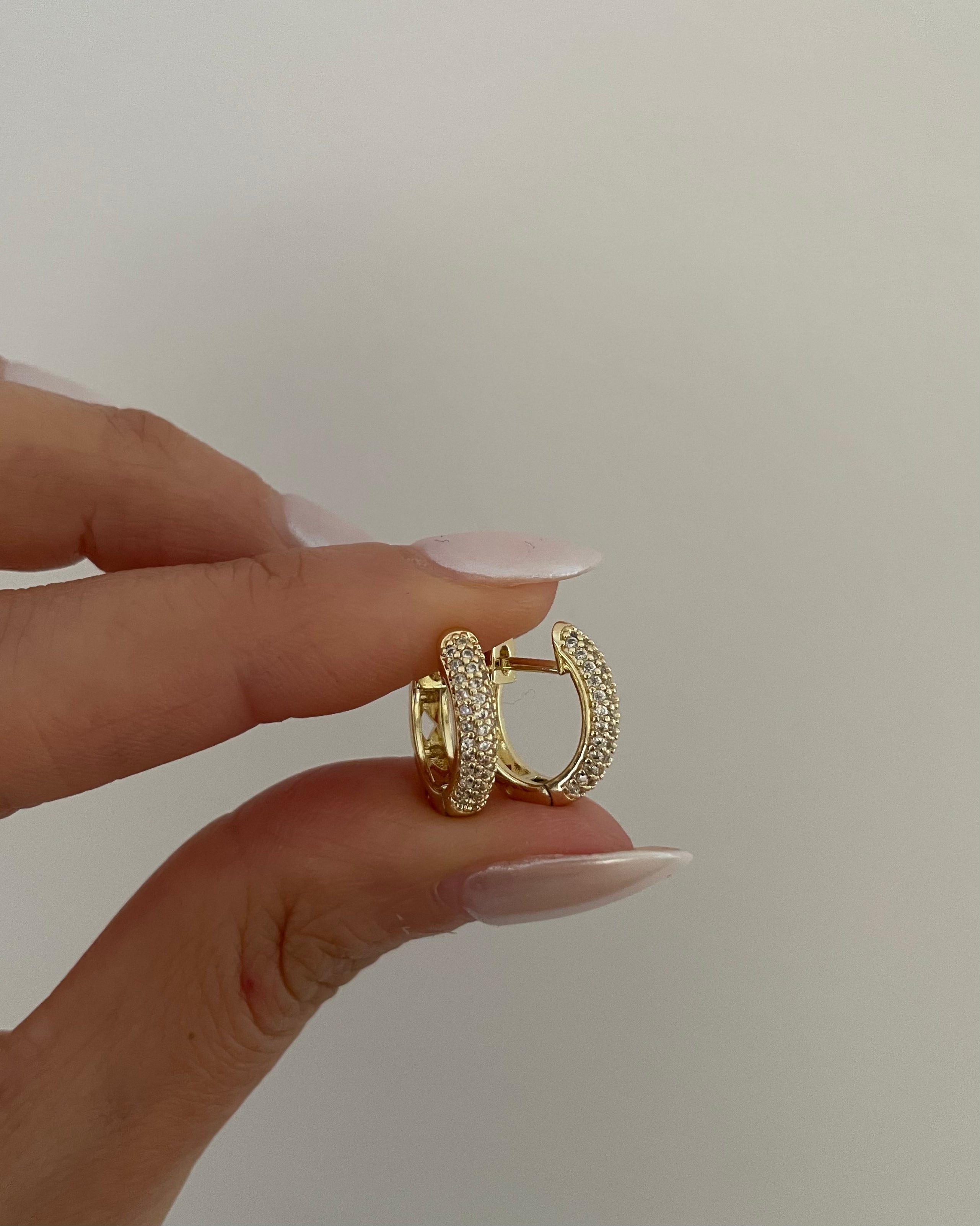 Creolen Elegant Celeste -14K vergoldet