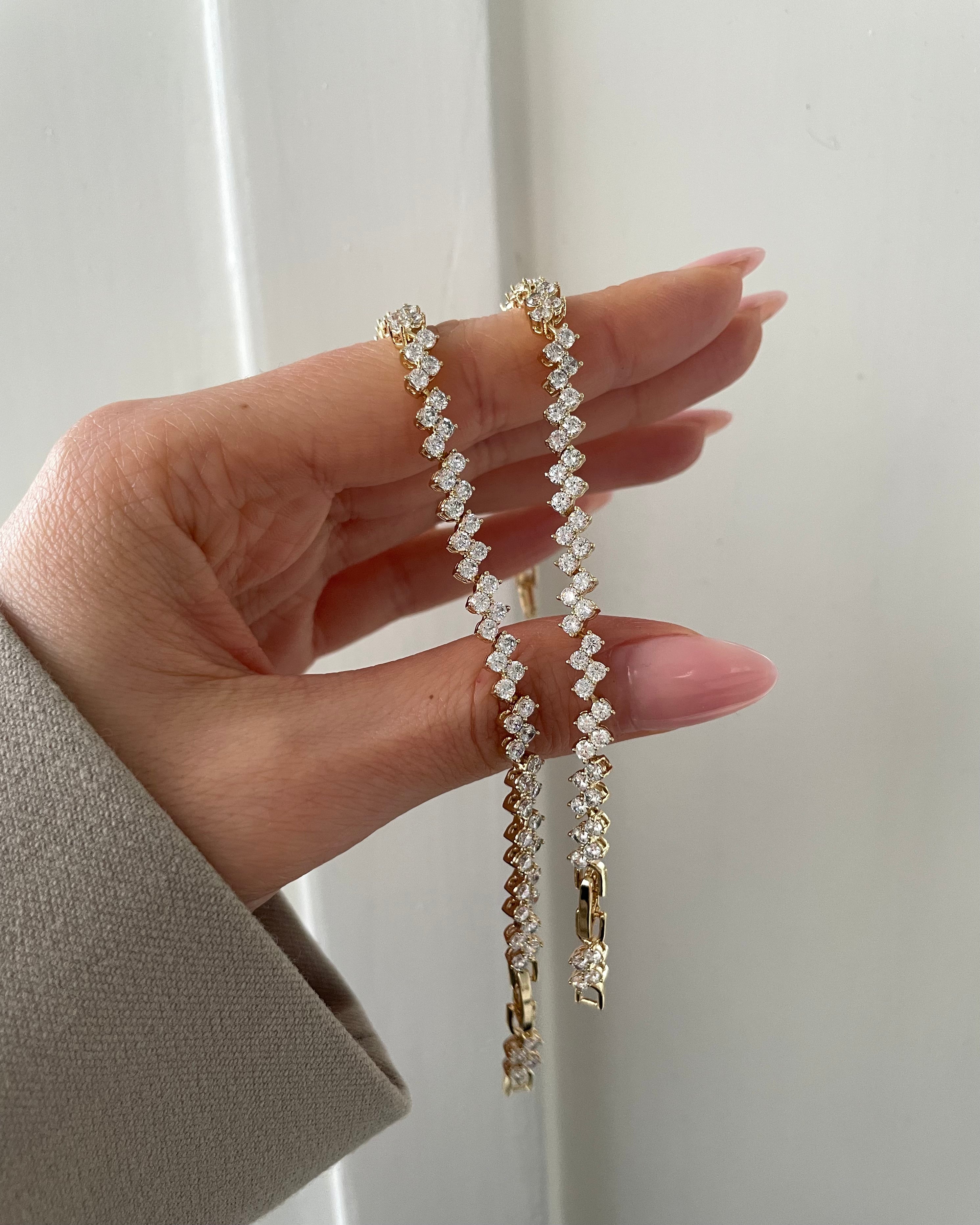 Armband VIP Tennis Baguette - 14K vergoldet