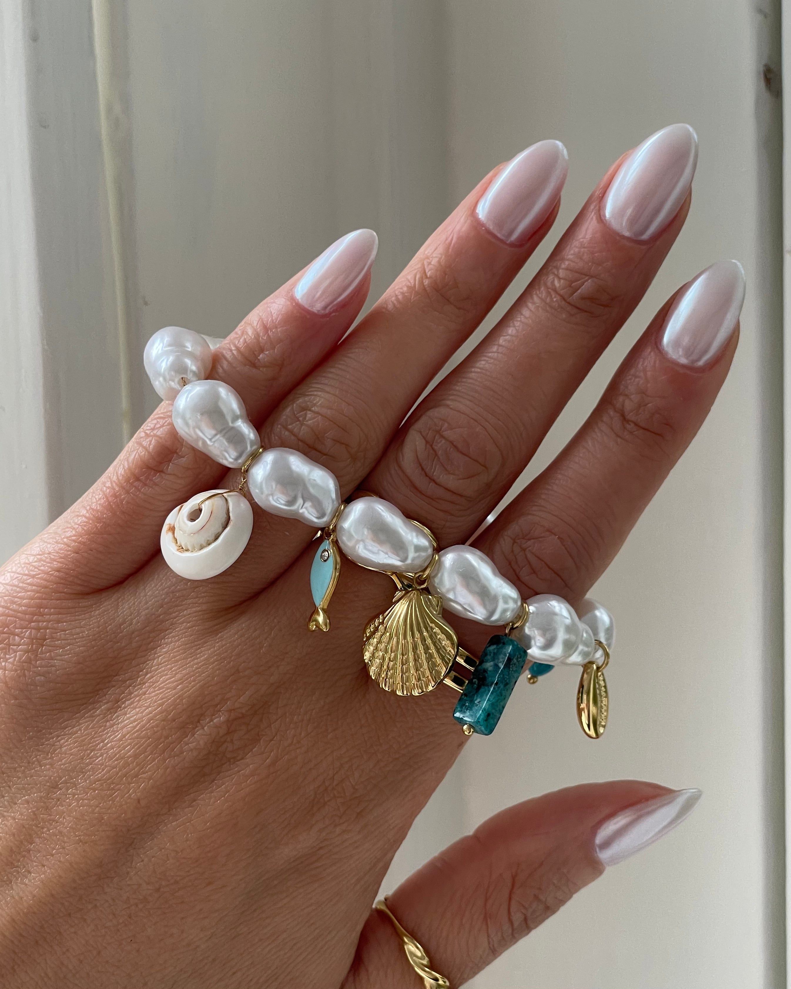 İnci Charm Plaj Bilekliği