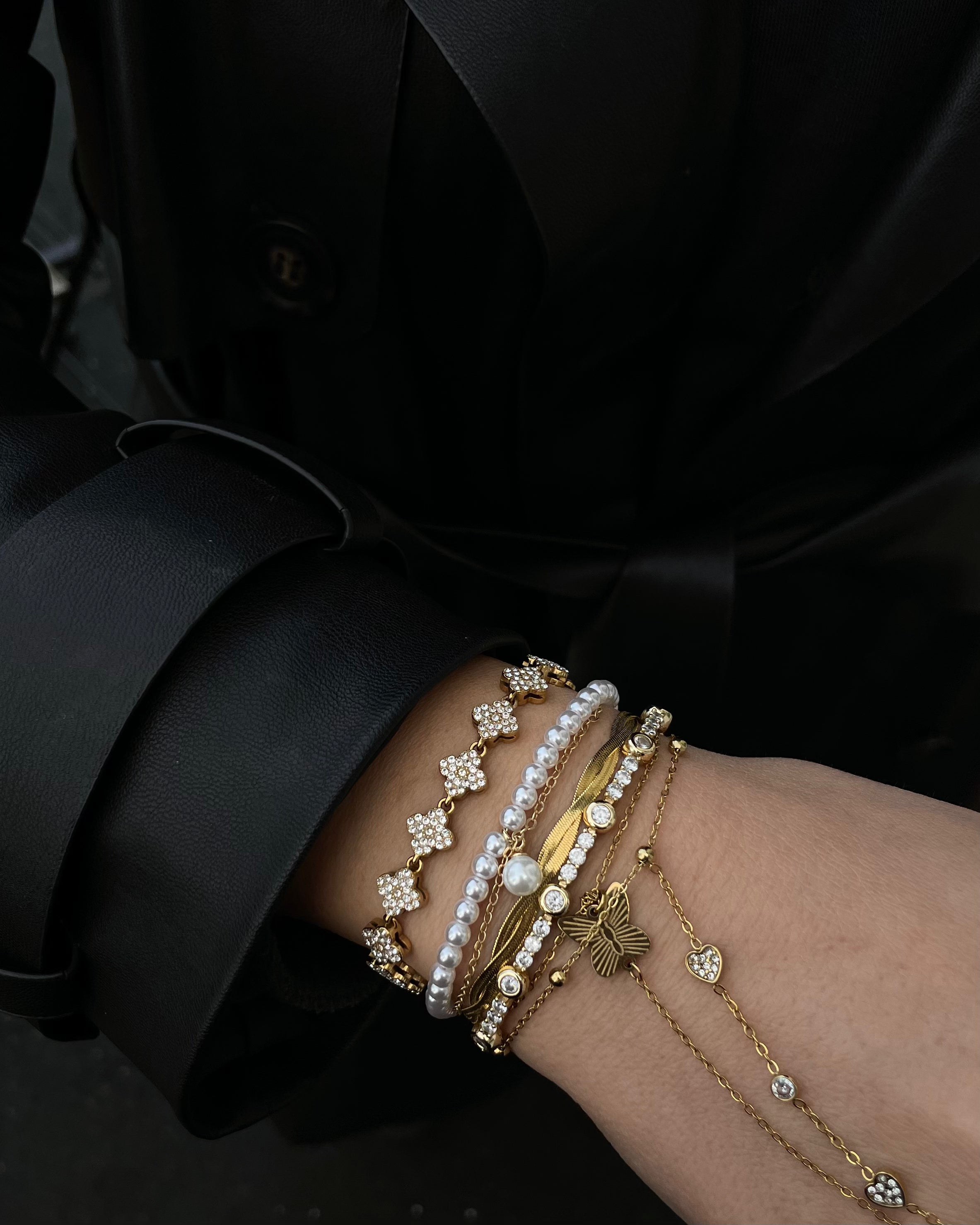 Armband VIP Layer Pearl -14K vergoldet