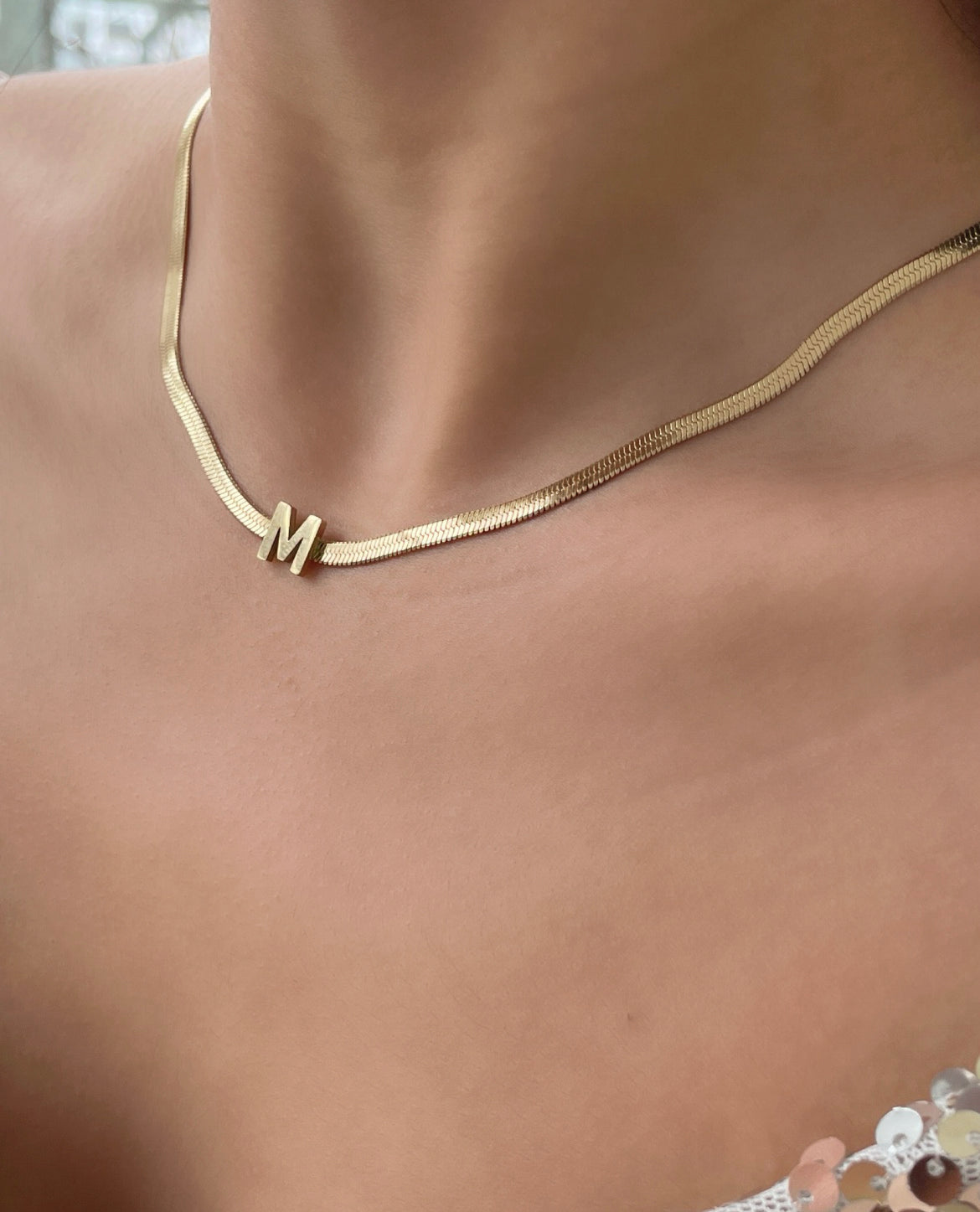 Yılan Alfabesi Altın Kolye