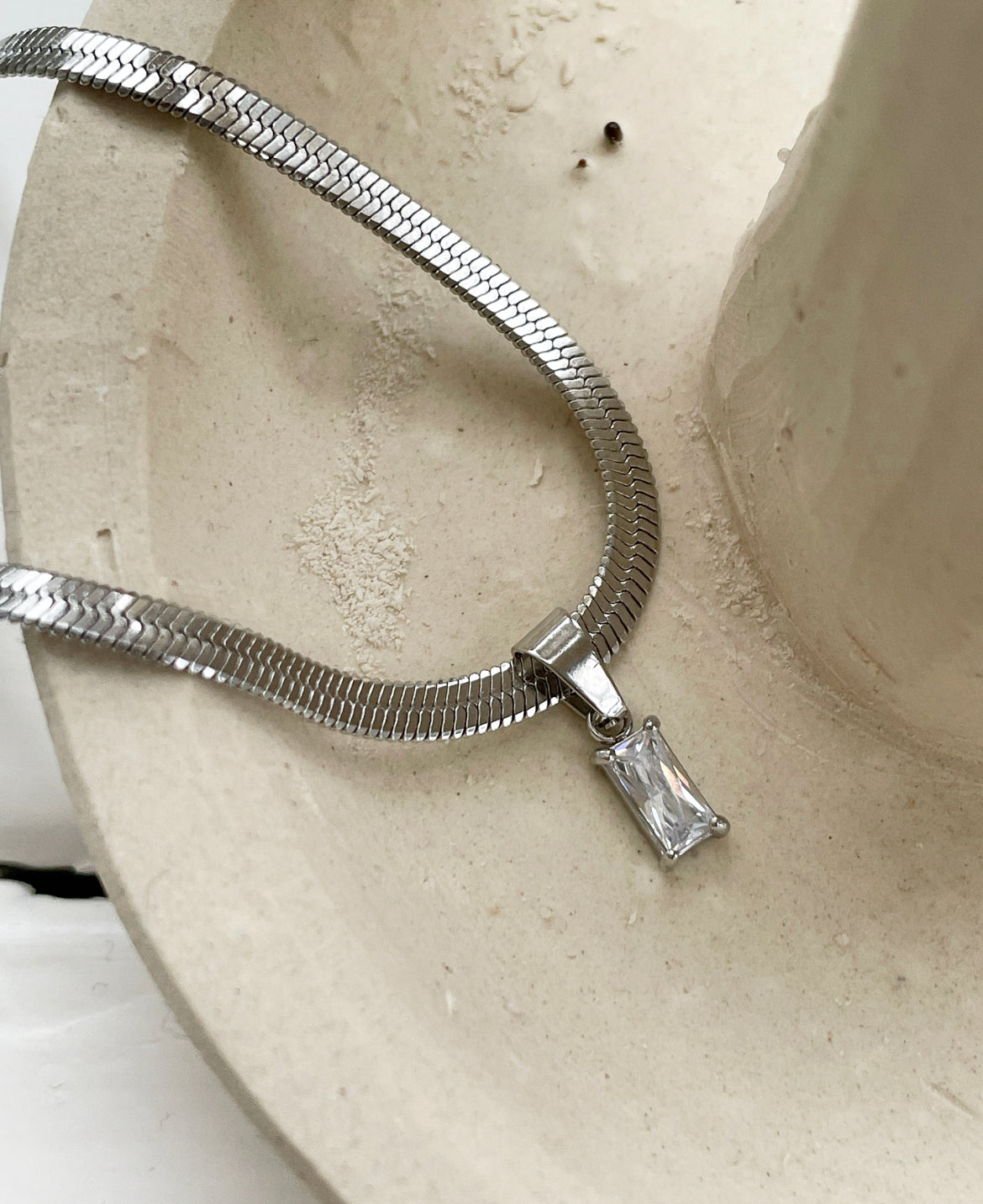 Yılan Glam Gümüş Kolye