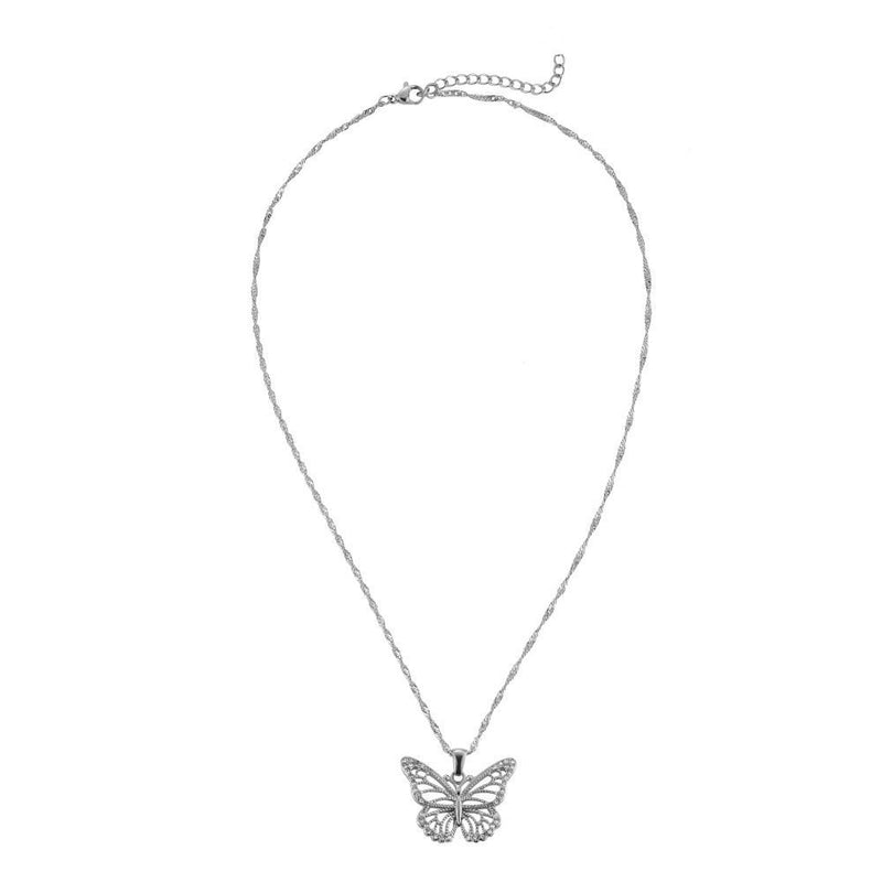 Kette Big Butterfly Shine Silber