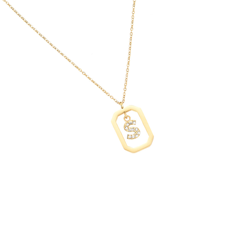 Kette Frame Letter Gold