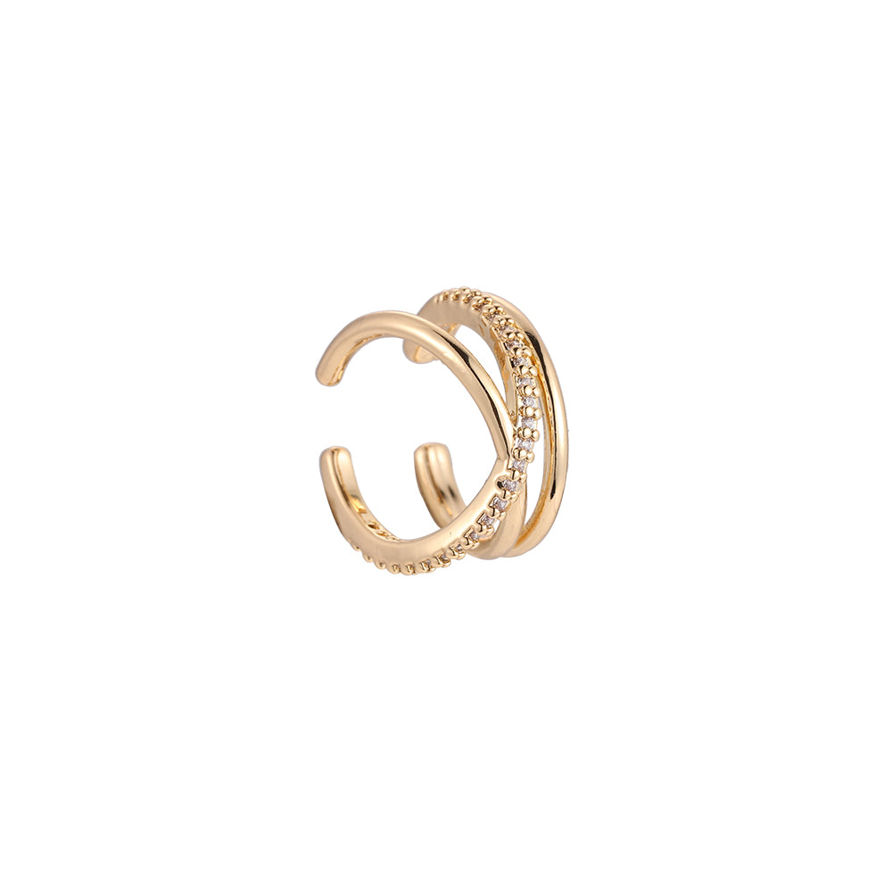 Earcuff Crossed Gold