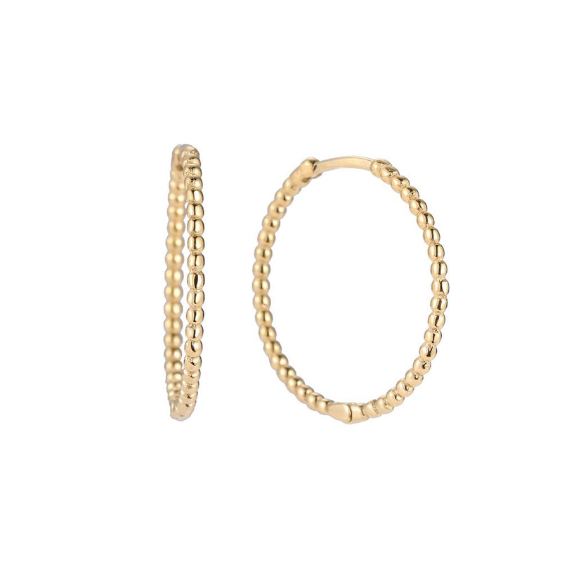 Creolen Dots Hoop 32mm Gold