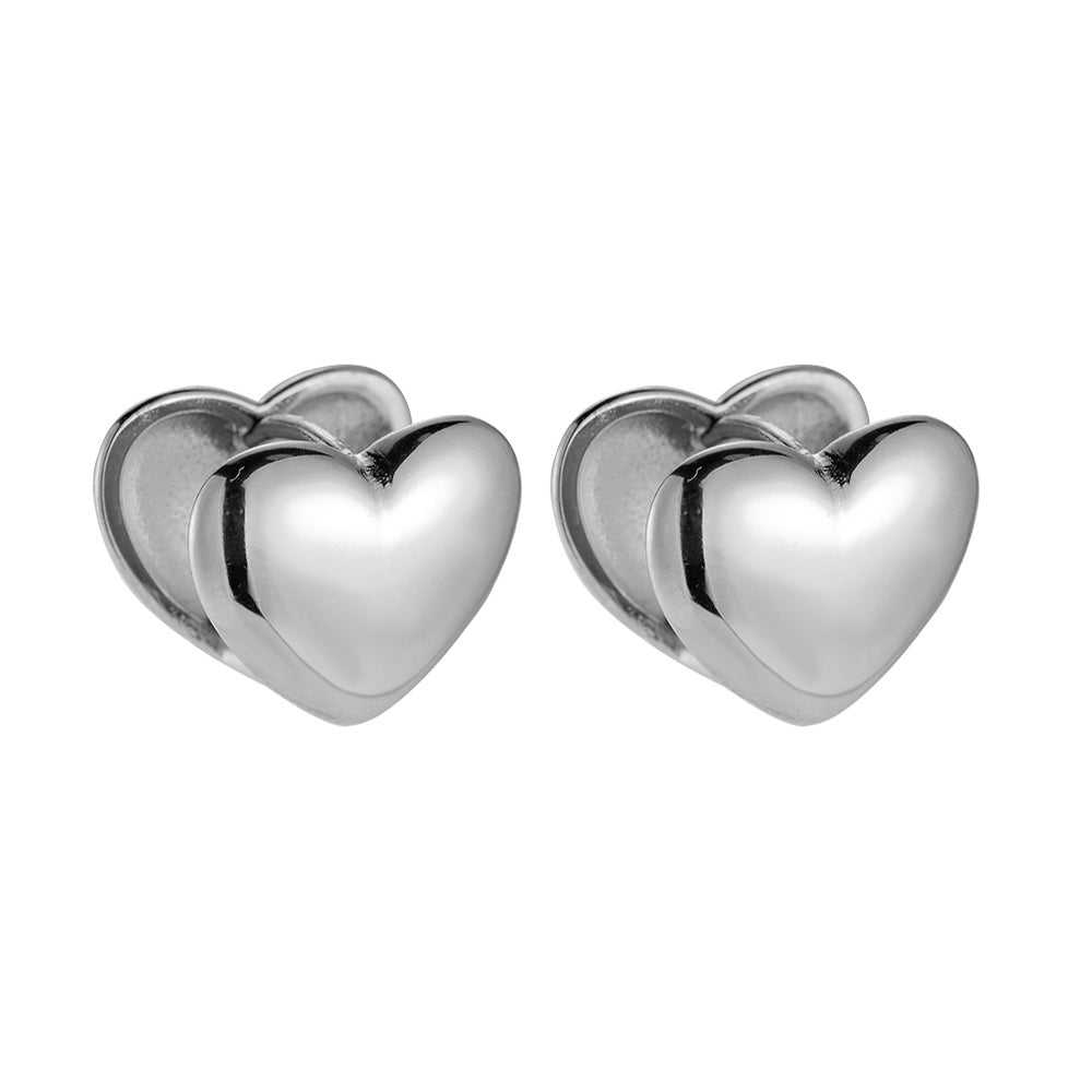 Ohrringe Double Heart Silber